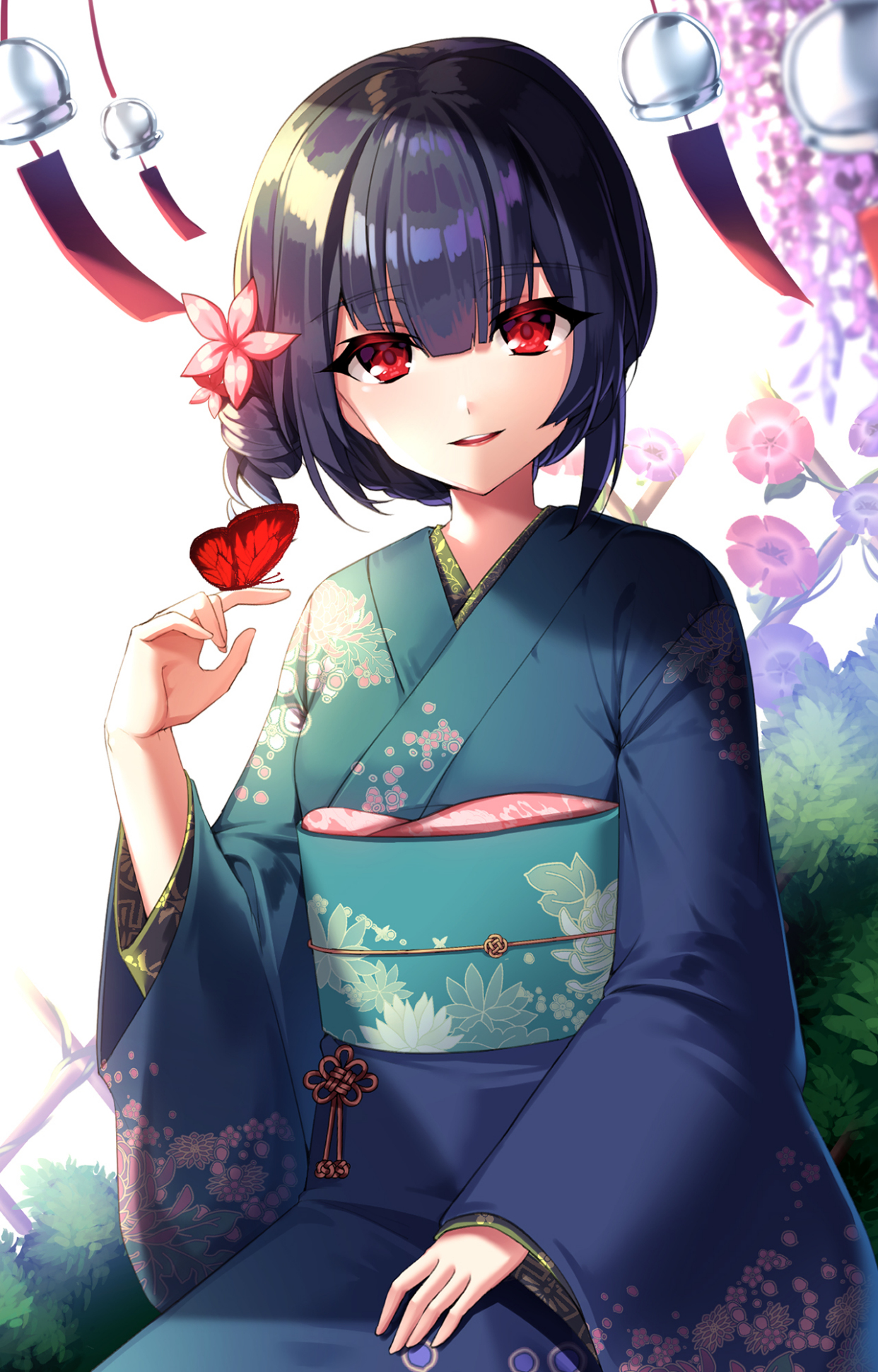 高清手机壁纸分享:极其唯美的日本和服动漫形象,二次元美女插画