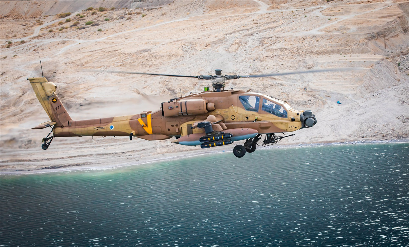 邂逅死海!以色列空军ah-64d飞跃世界陆地最低点!