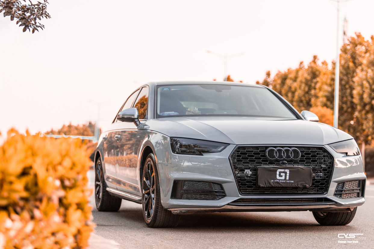 奥迪a4 白金亮纳多灰x-g185经典亮灰色,演绎典雅大气!