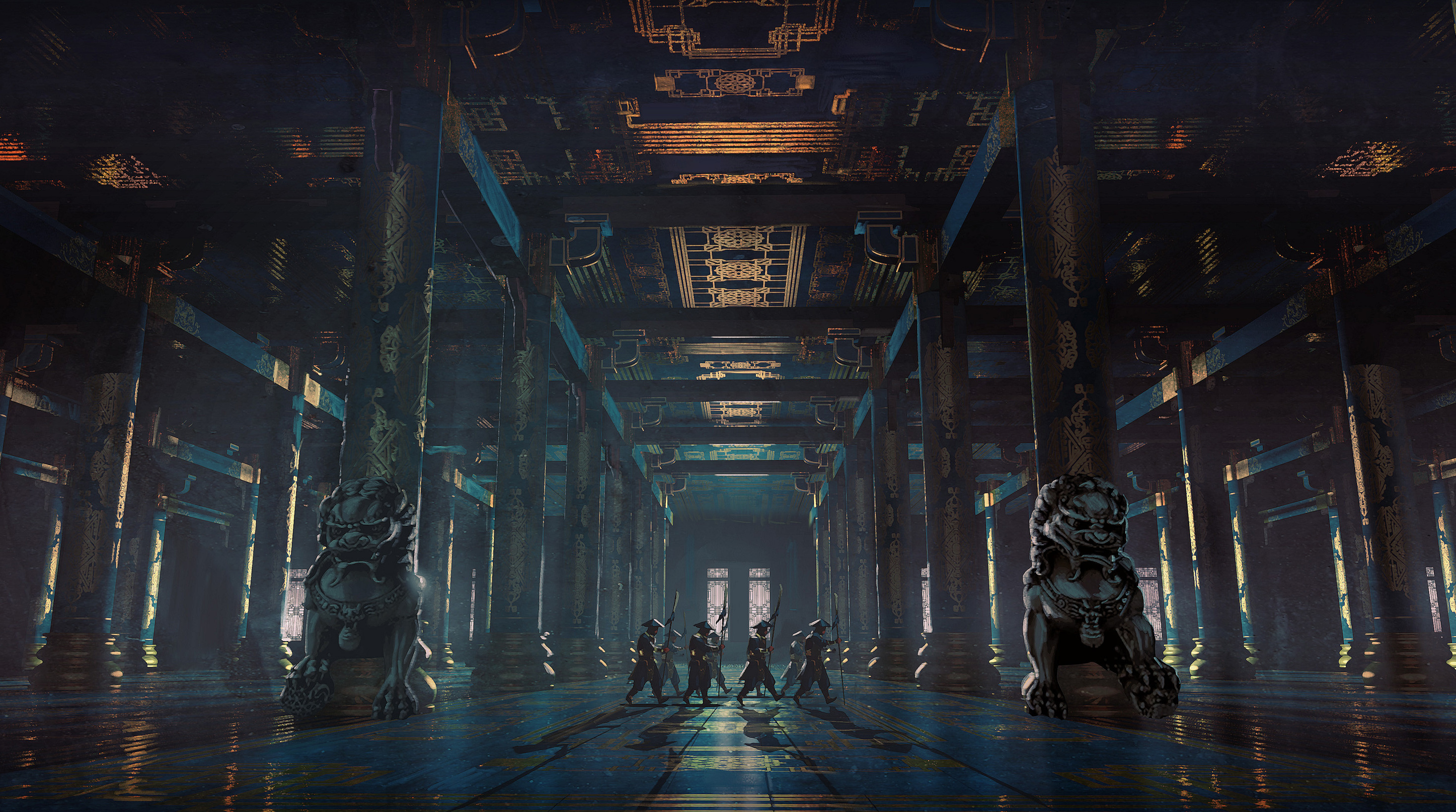 非常不错的一组国风场景插画作品欣赏!赏心悦目的作品!