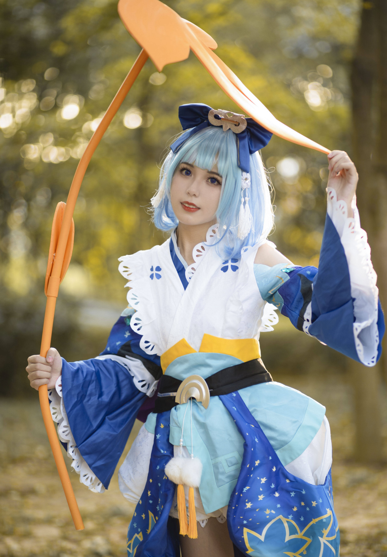 《阴阳师》萤草cos,要来我的枫叶下一起躲躲吗?