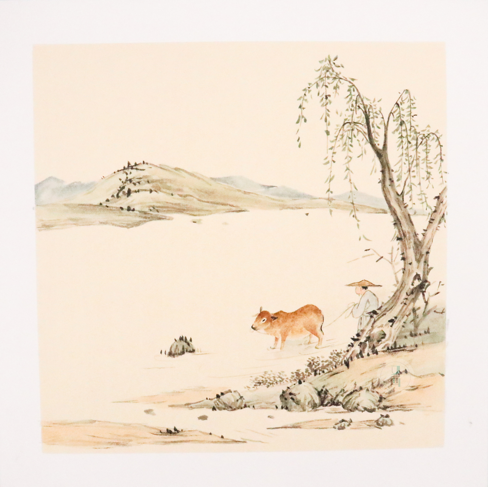 国画 田园放牛图绘画过程