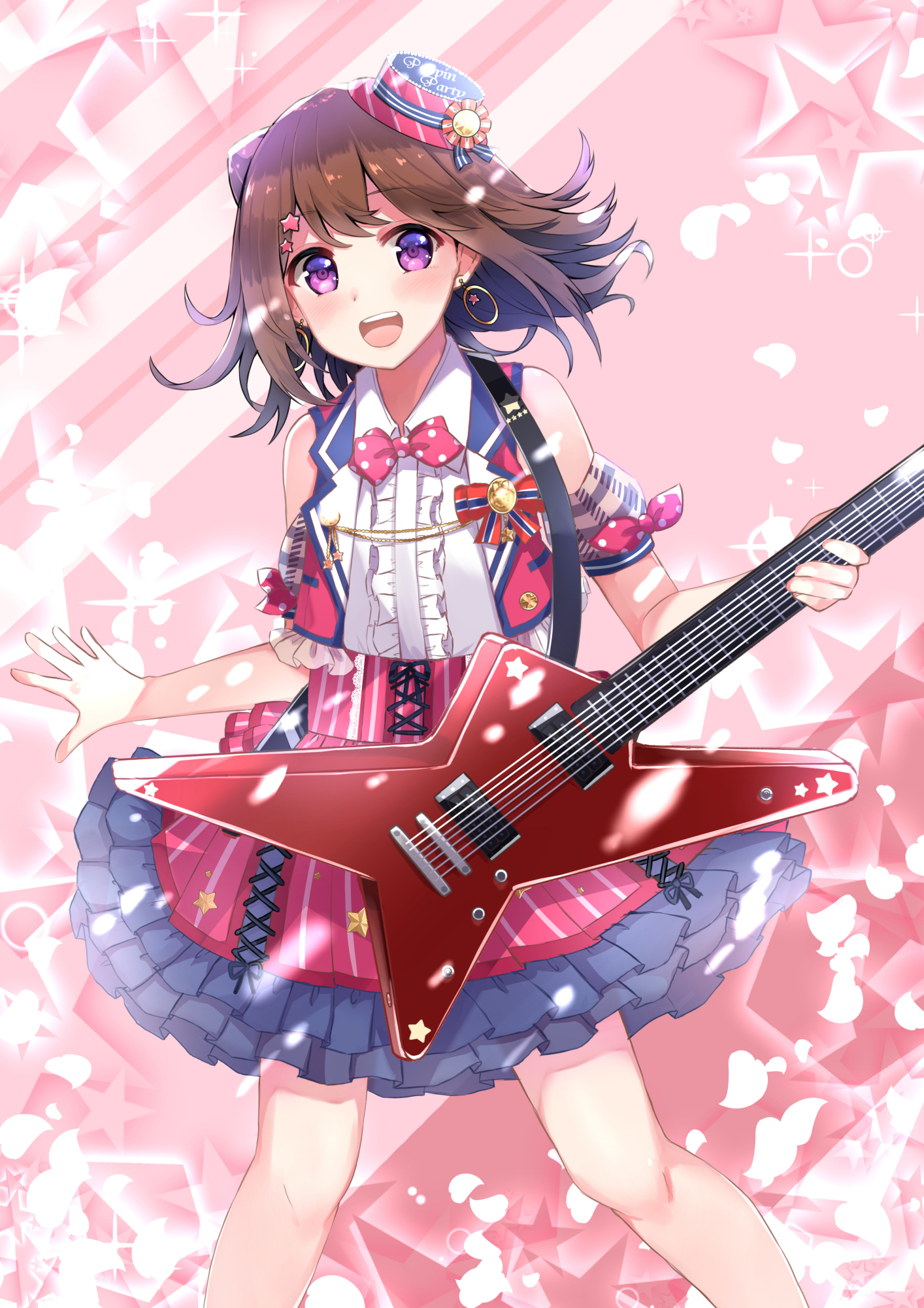 可爱多变的女生户山香澄的插画壁纸,从画面里就能感受她到热情