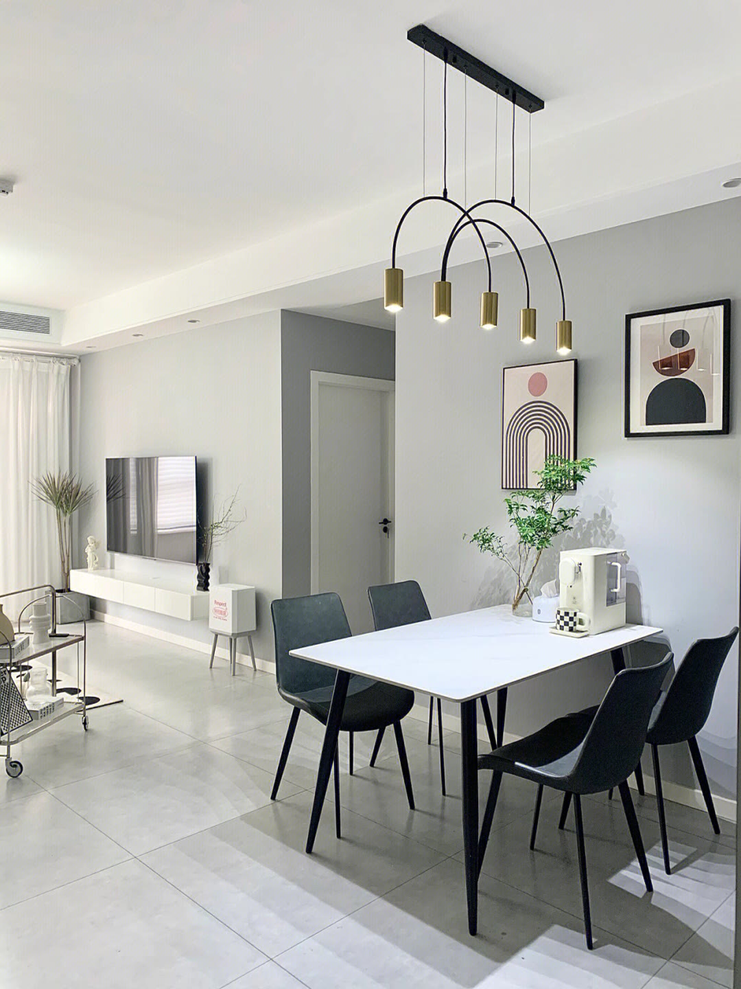 二十款一字型客餐厅装修案例,喜欢的点赞收藏备用