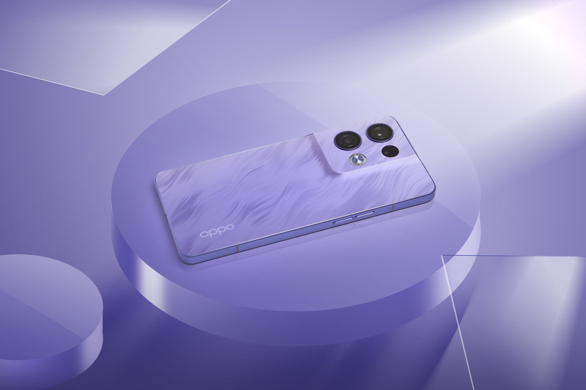 oppo reno8 pro花仙紫图赏 紫色花海随风飘扬