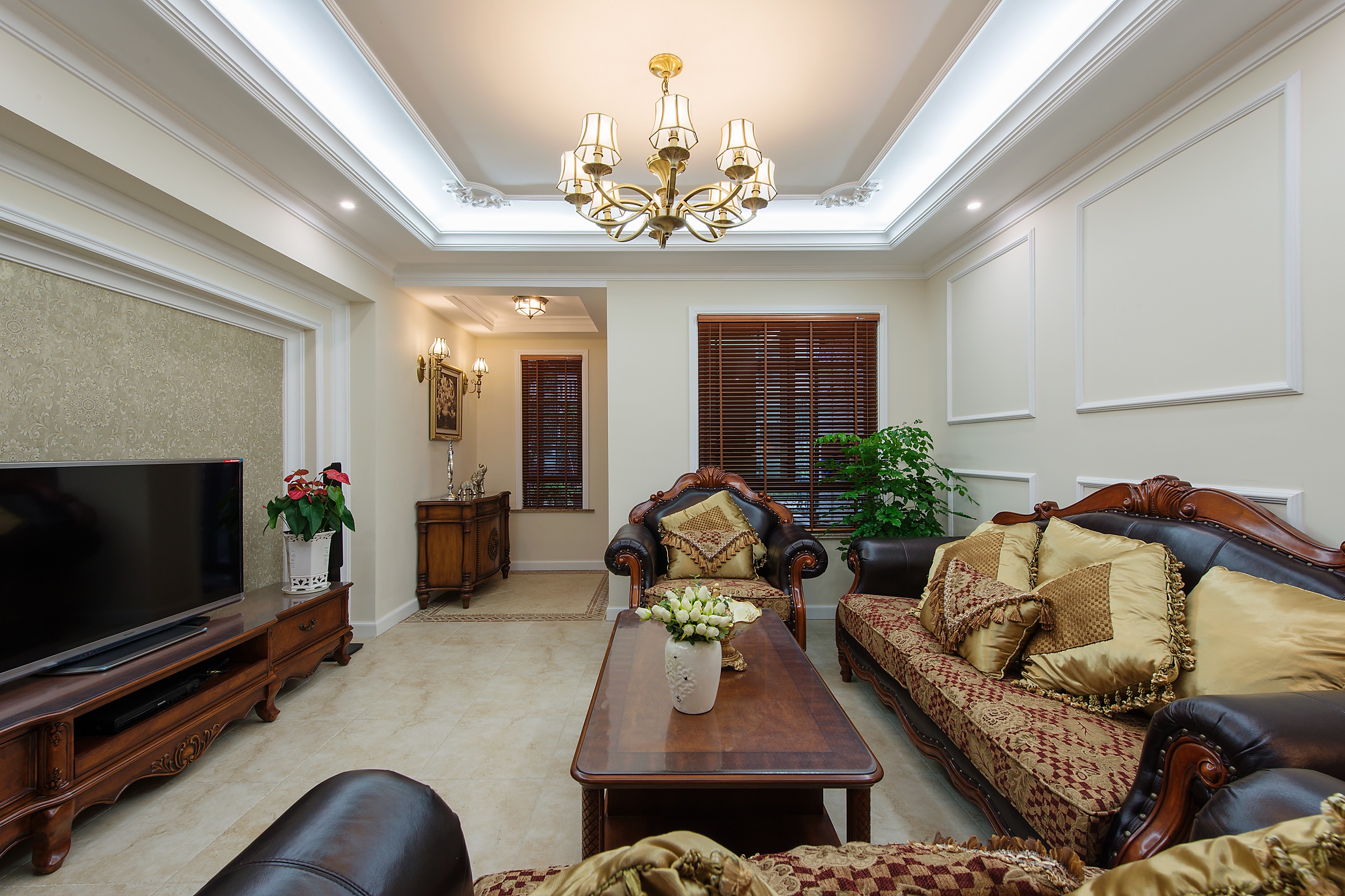 绿港装饰 美式复式结构 两居室装修案例