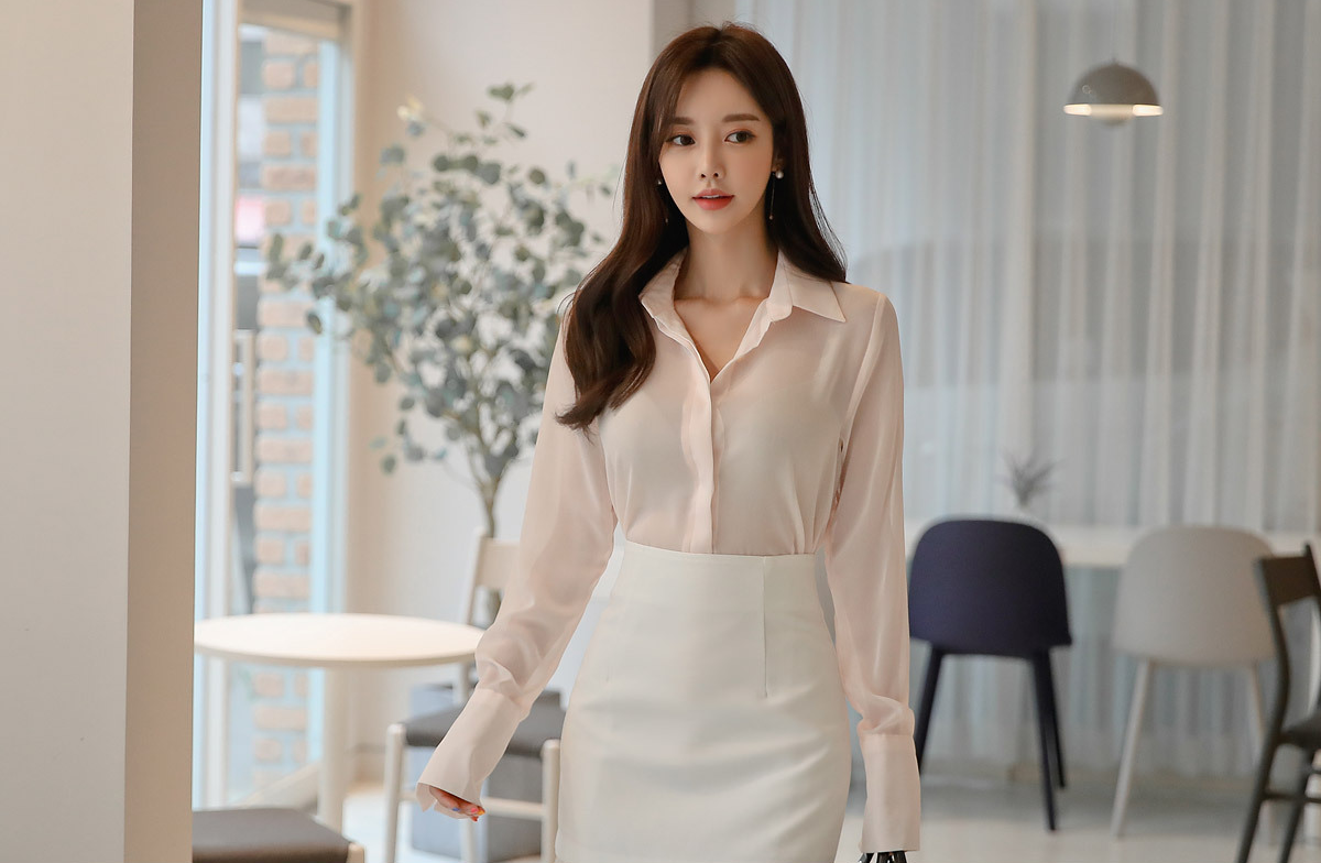 孙允珠赏析-清纯桃蜜汽水小资白领职业裙