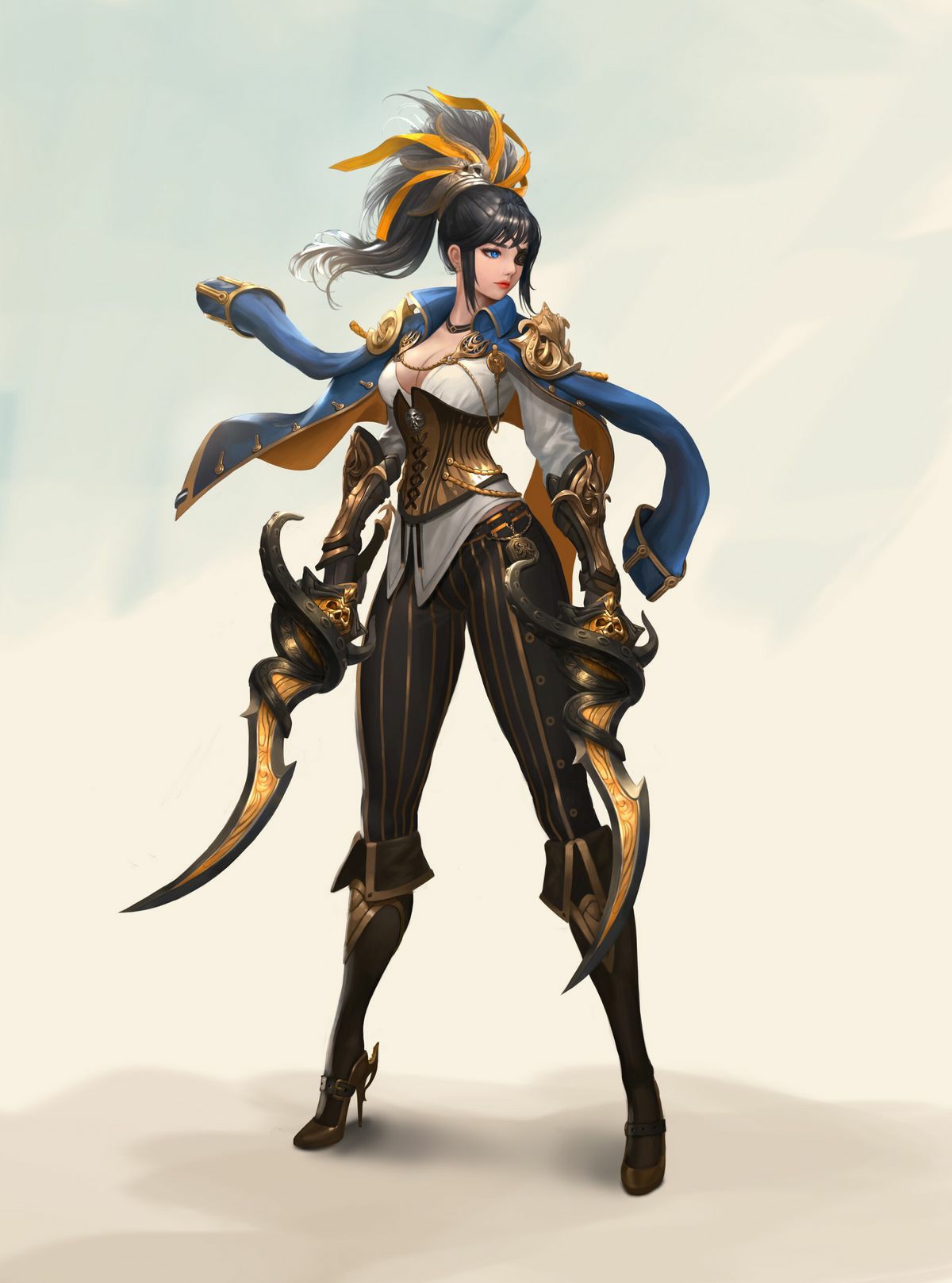 素材-精致的欧式写实风格人物立绘