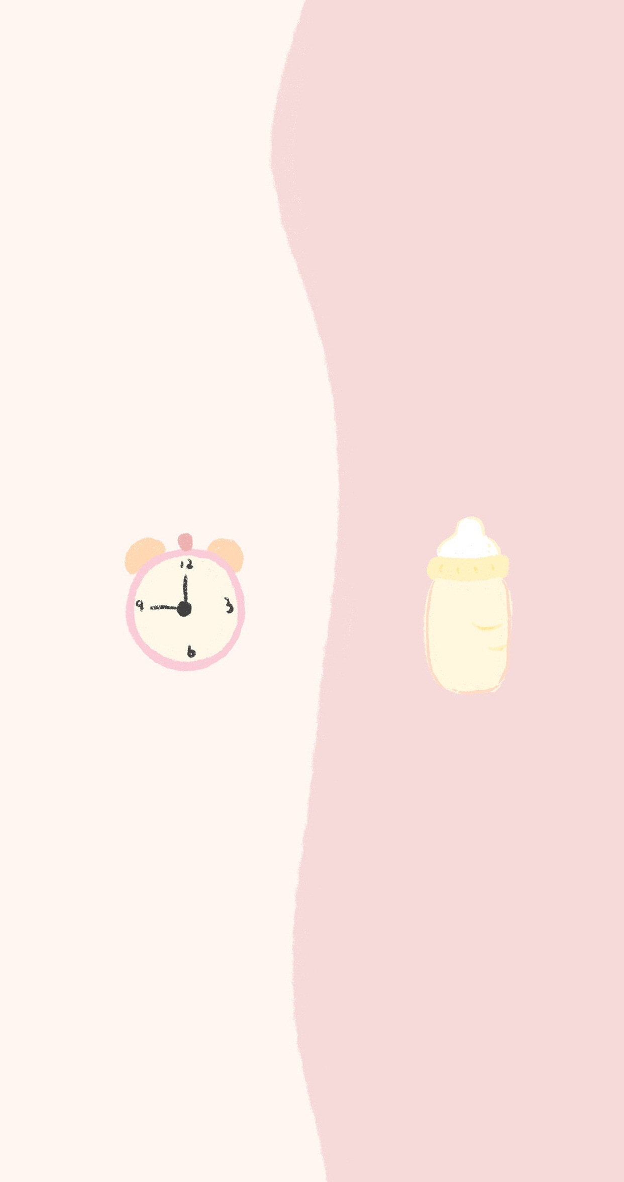 聊天背景图(6),清新可爱卡通左右分区式