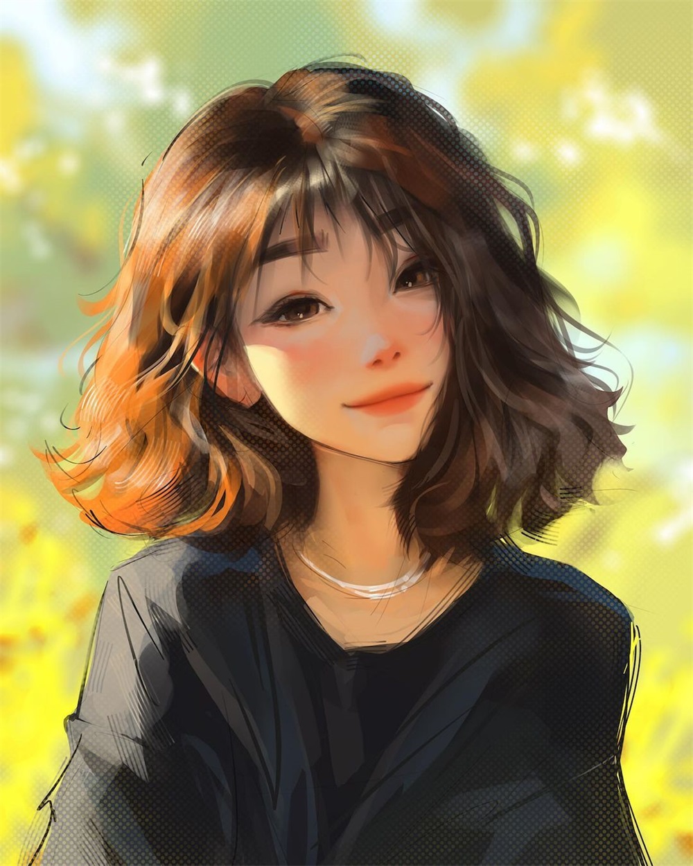 光影人物插图,非常唯美治愈