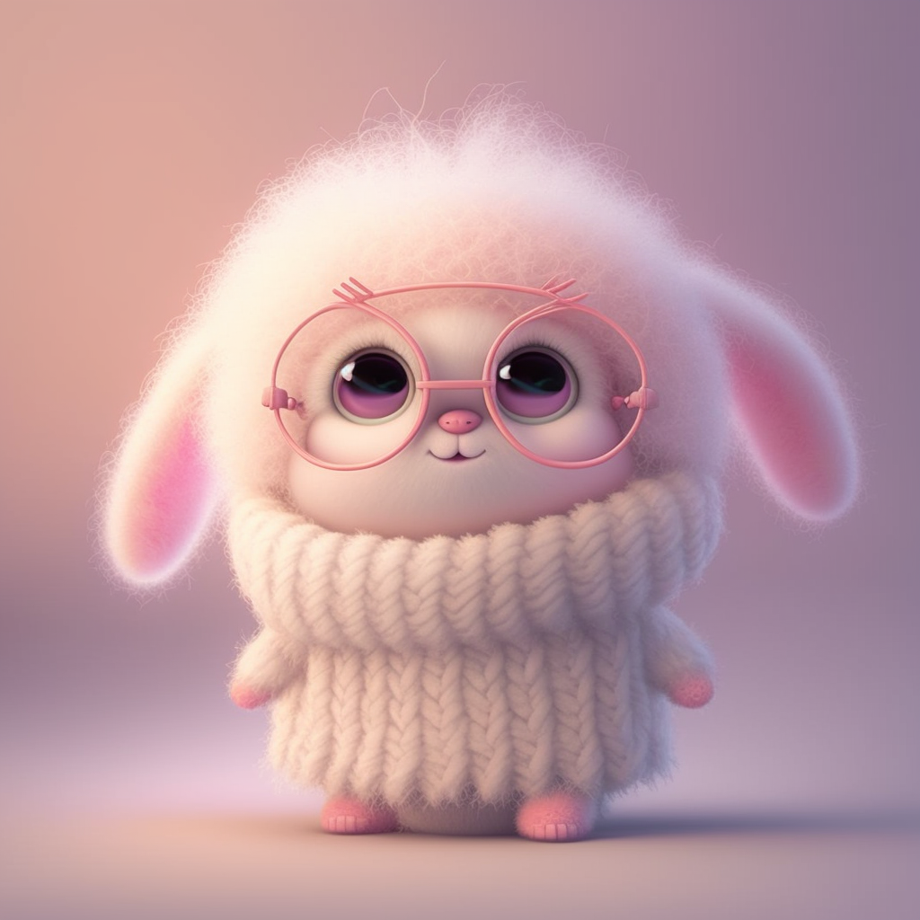 2023年新年愿望,新年头像,新年壁纸,可爱的兔子头像,粉色系列