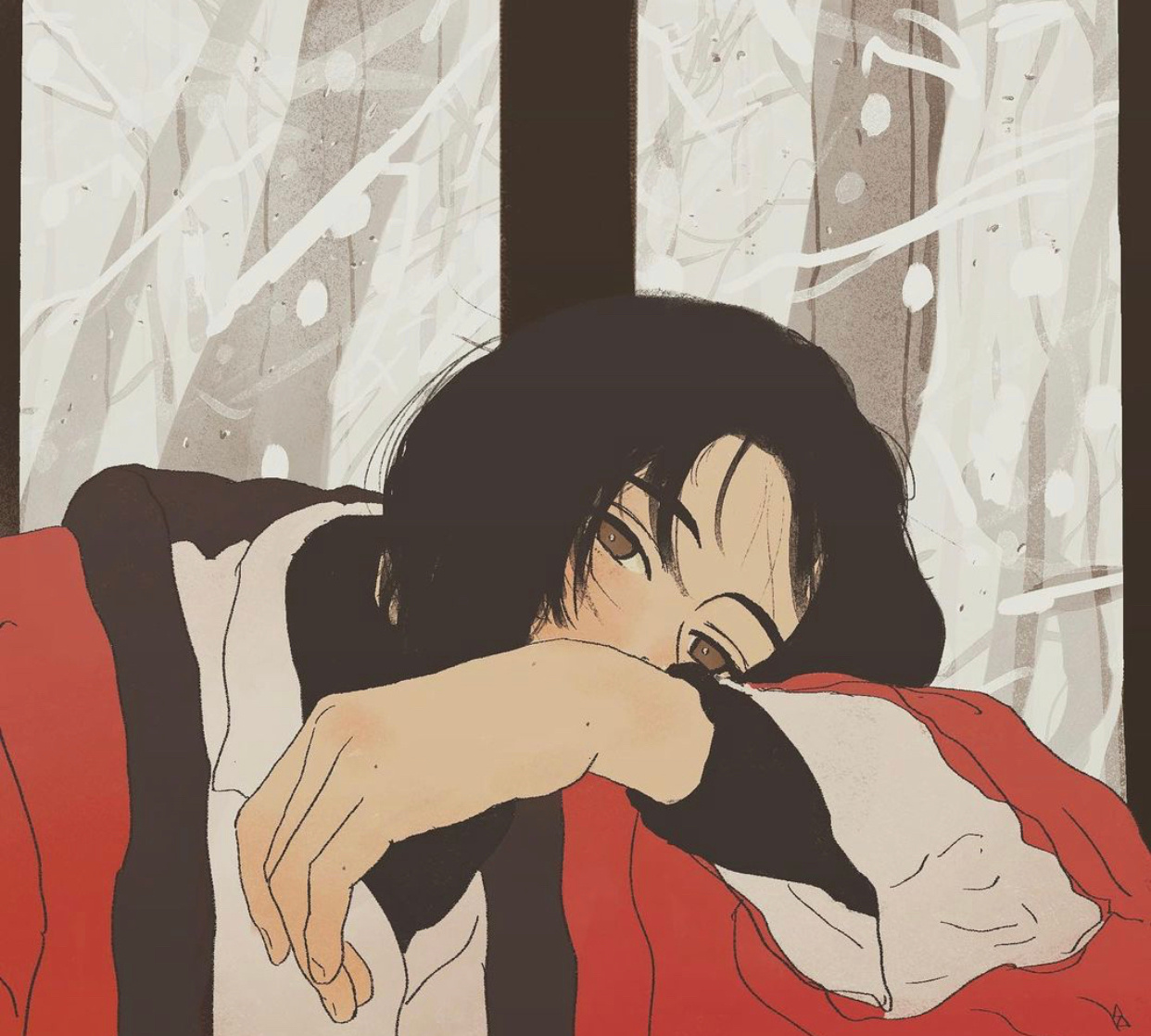 简洁干净,画里有淡淡的忧伤,akino_kogomi作品欣赏