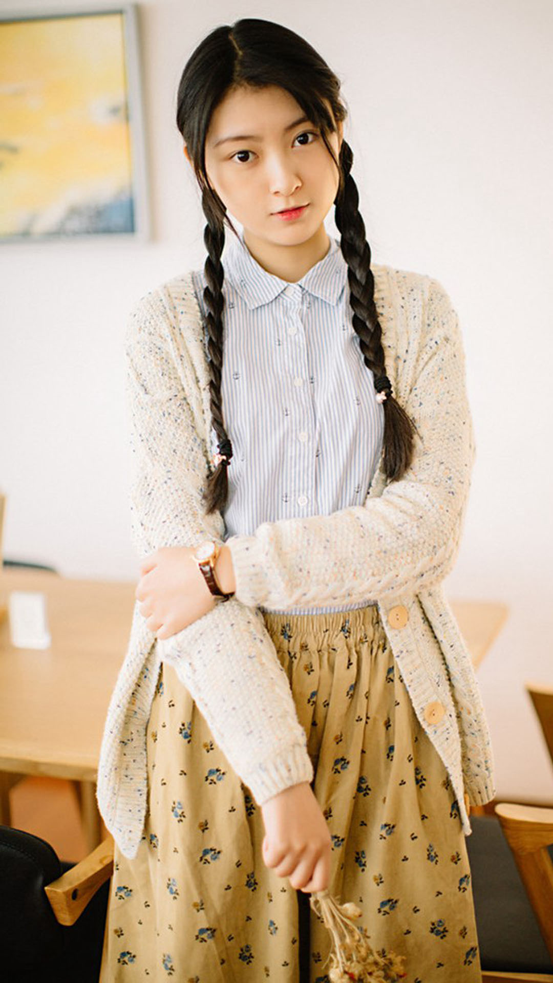 麻花辫清纯美少女文艺范写真摄影图集