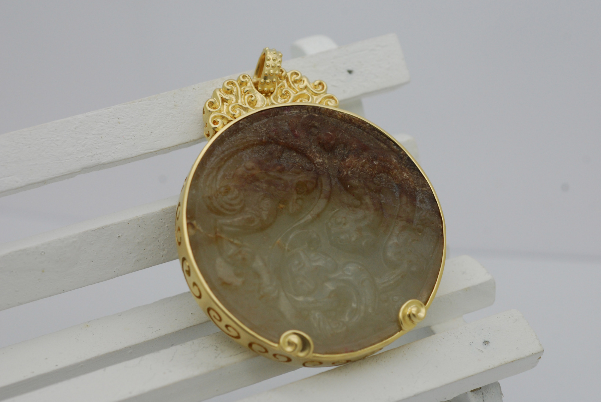 古玉镶嵌图集(玉蝉吊坠/金银错玉璧/螭龙玉牌)