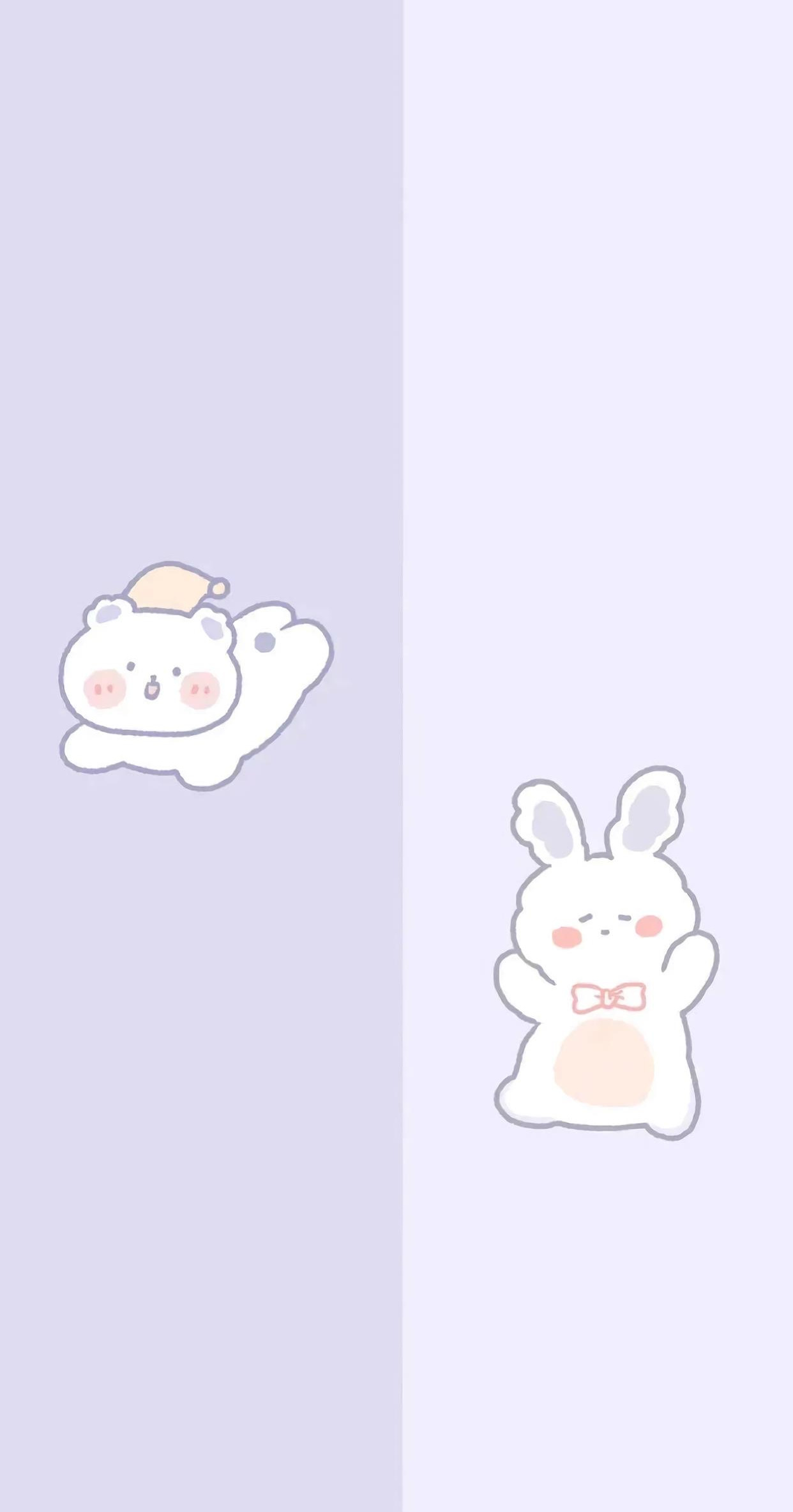 聊天背景图(6),清新可爱卡通左右分区式