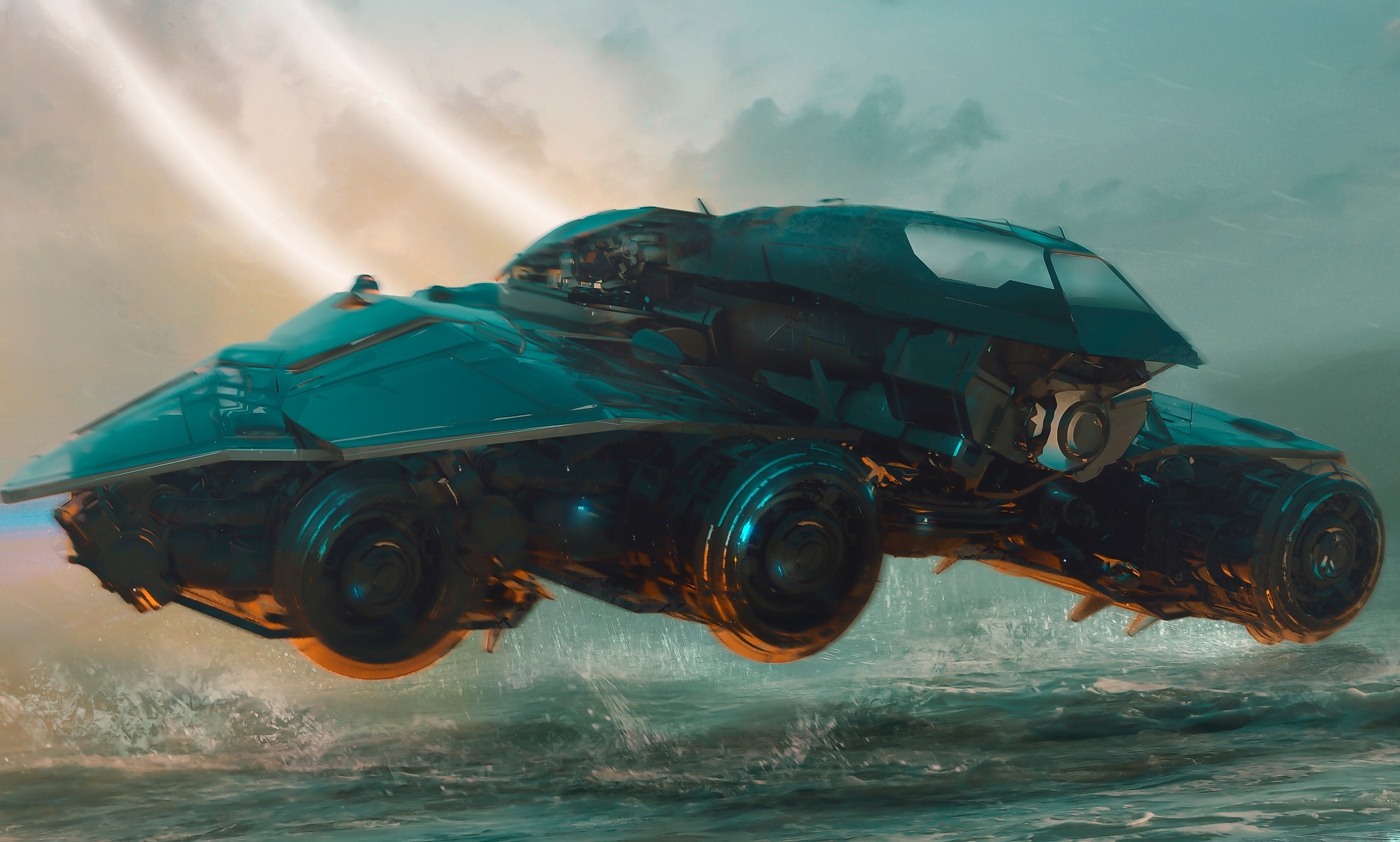 不错的一组科幻飞船系列插画作品!造型帅气看上去很有气势!