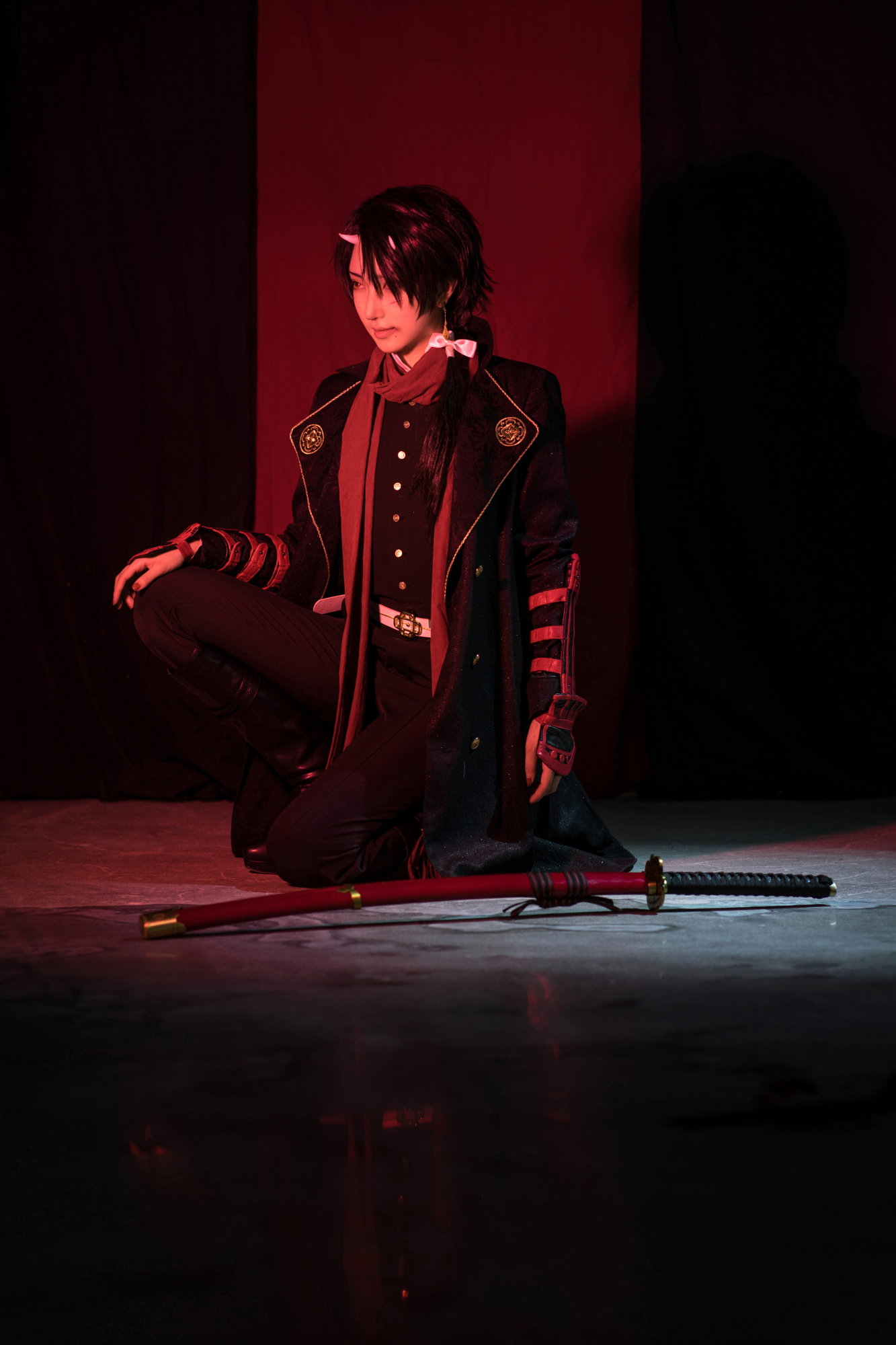 《刀剑乱舞》加州清光cosplay,暗堕版的清光有没有帅到你