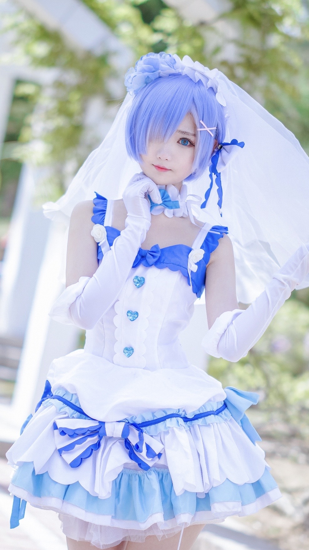 高颜值cos·蕾姆的花嫁,驻足而不能前往