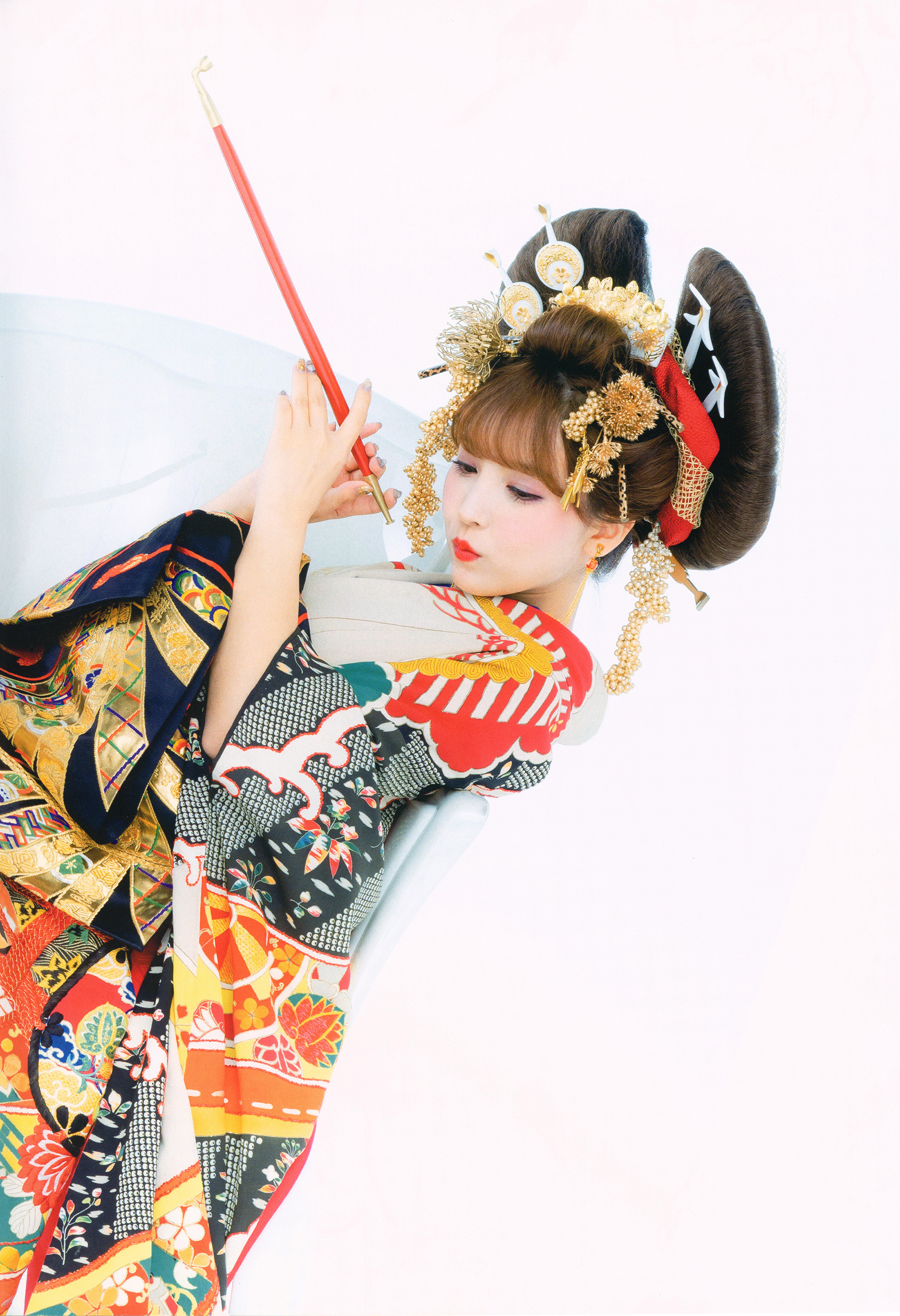 日本花魁衣服素材图片