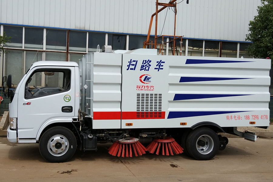 【高清无水印】国三东风3吨道路清扫车图片大全