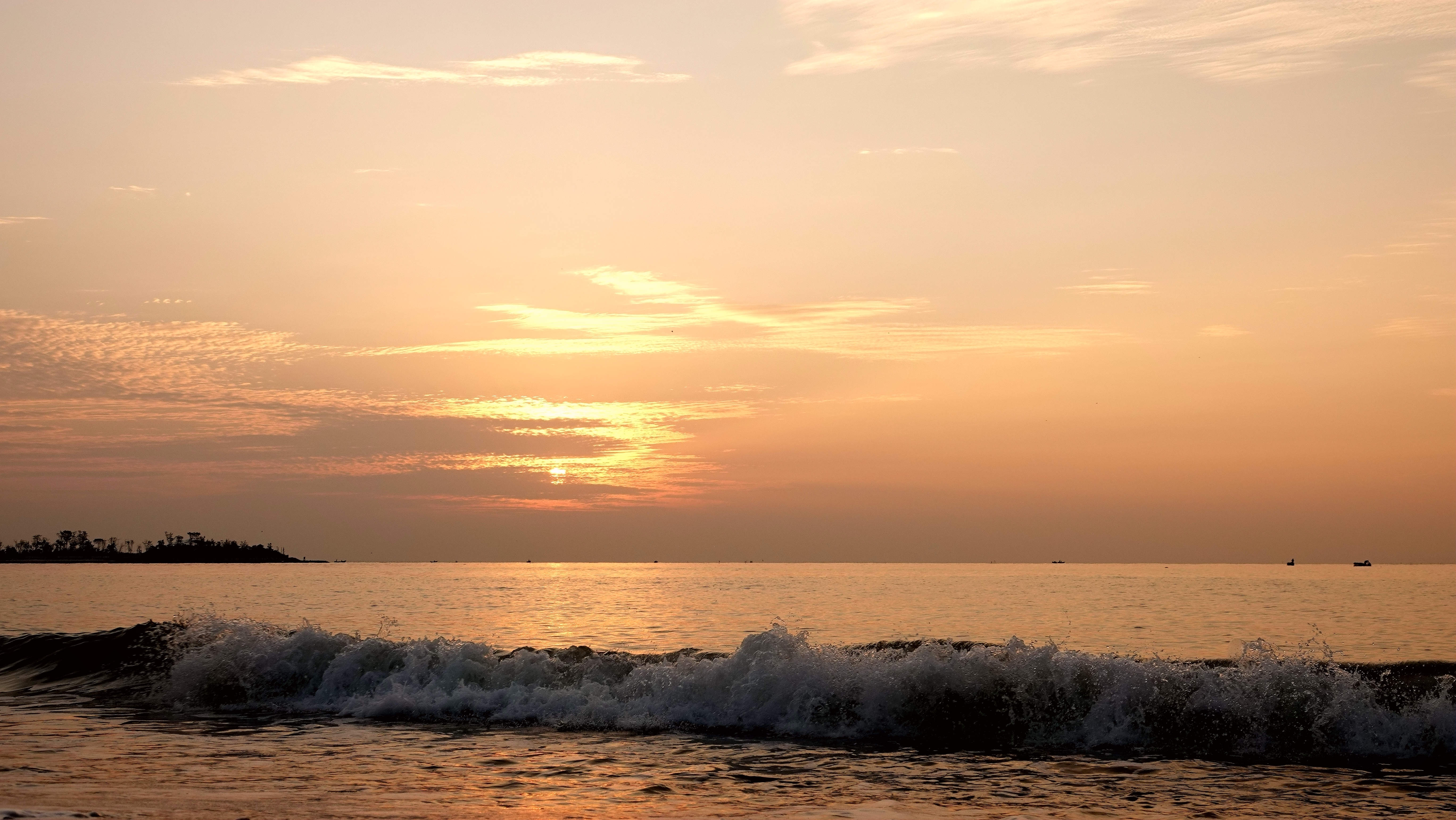 山东日照:海上日出 美景醉人