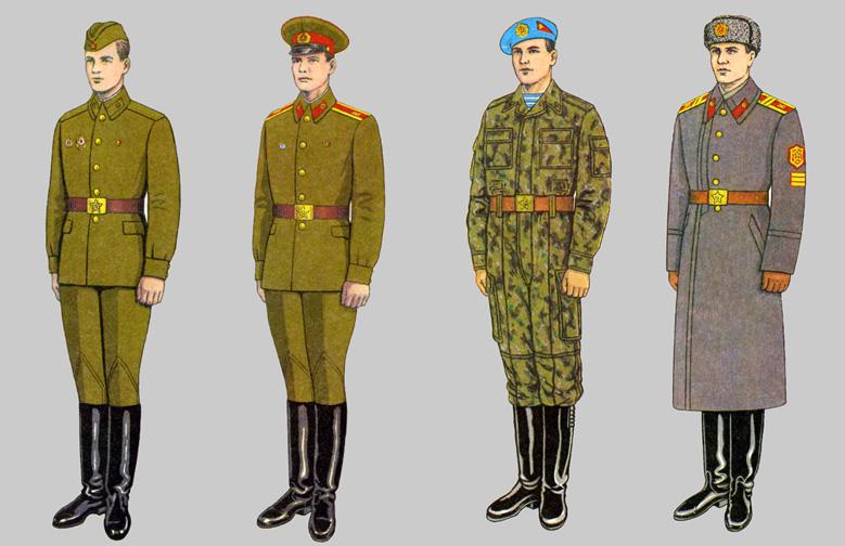 苏联士兵军服图片