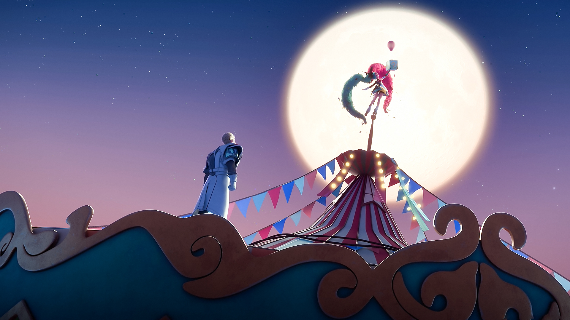 王者520帮你告白:安琪拉亚瑟520追逃游戏高清壁纸