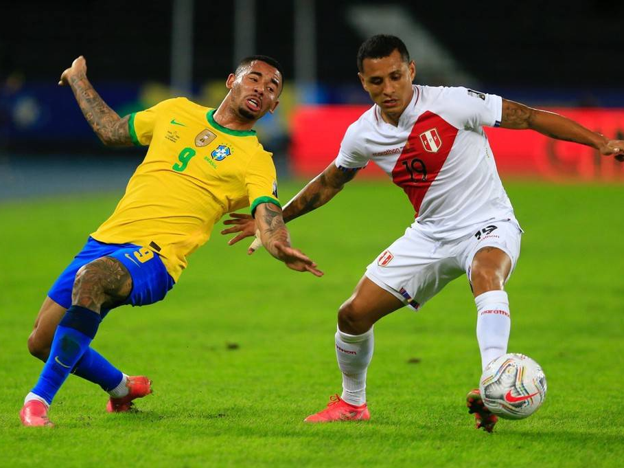 2020美洲杯小组赛b组第2轮:巴西4-0秘鲁
