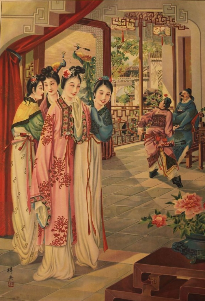 不可多见的珍稀绝版民国年画,古色古香尽显古典风情