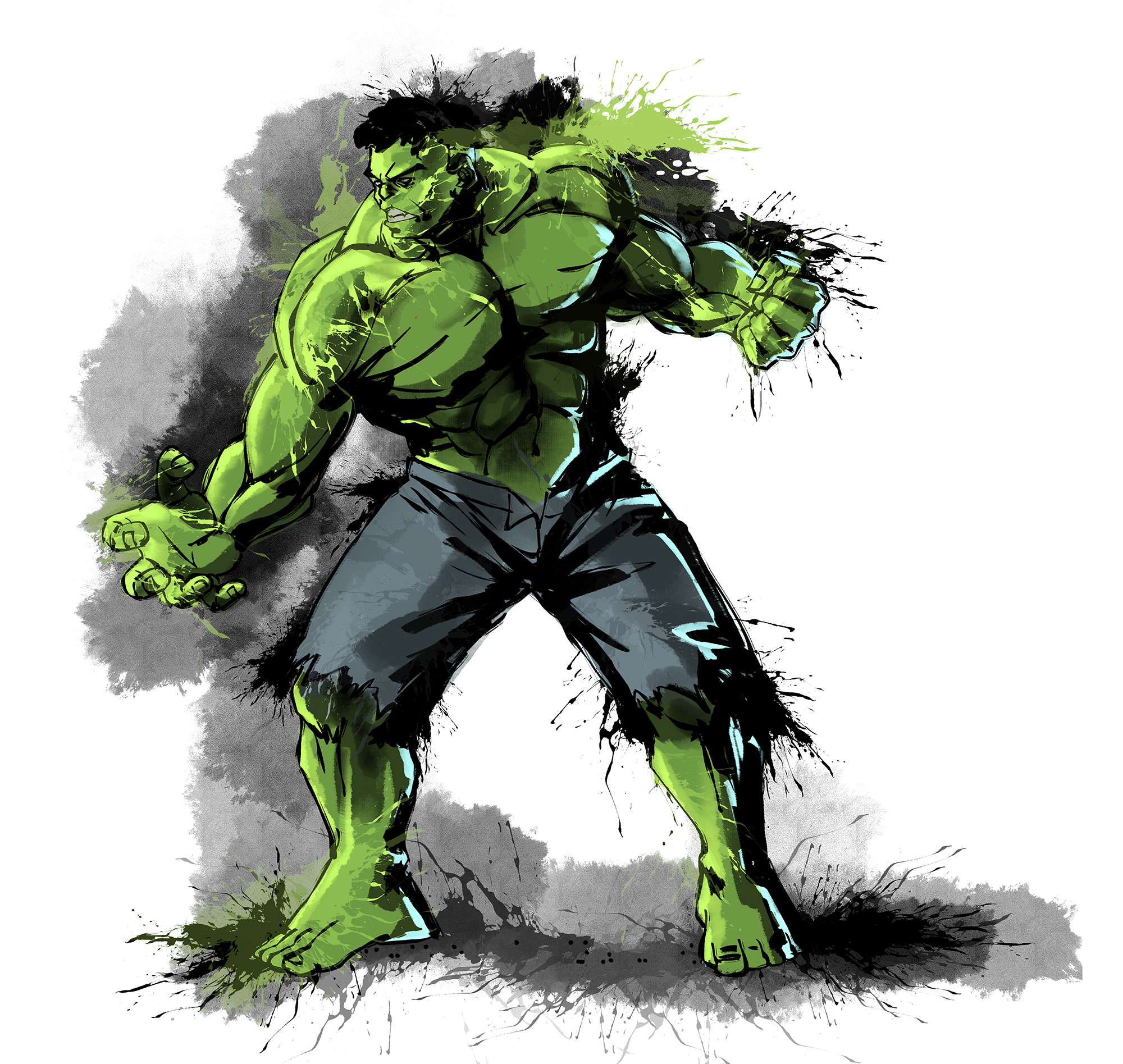 这样的「漫威」人物画你爱了吗?(原画收藏brucevictory)