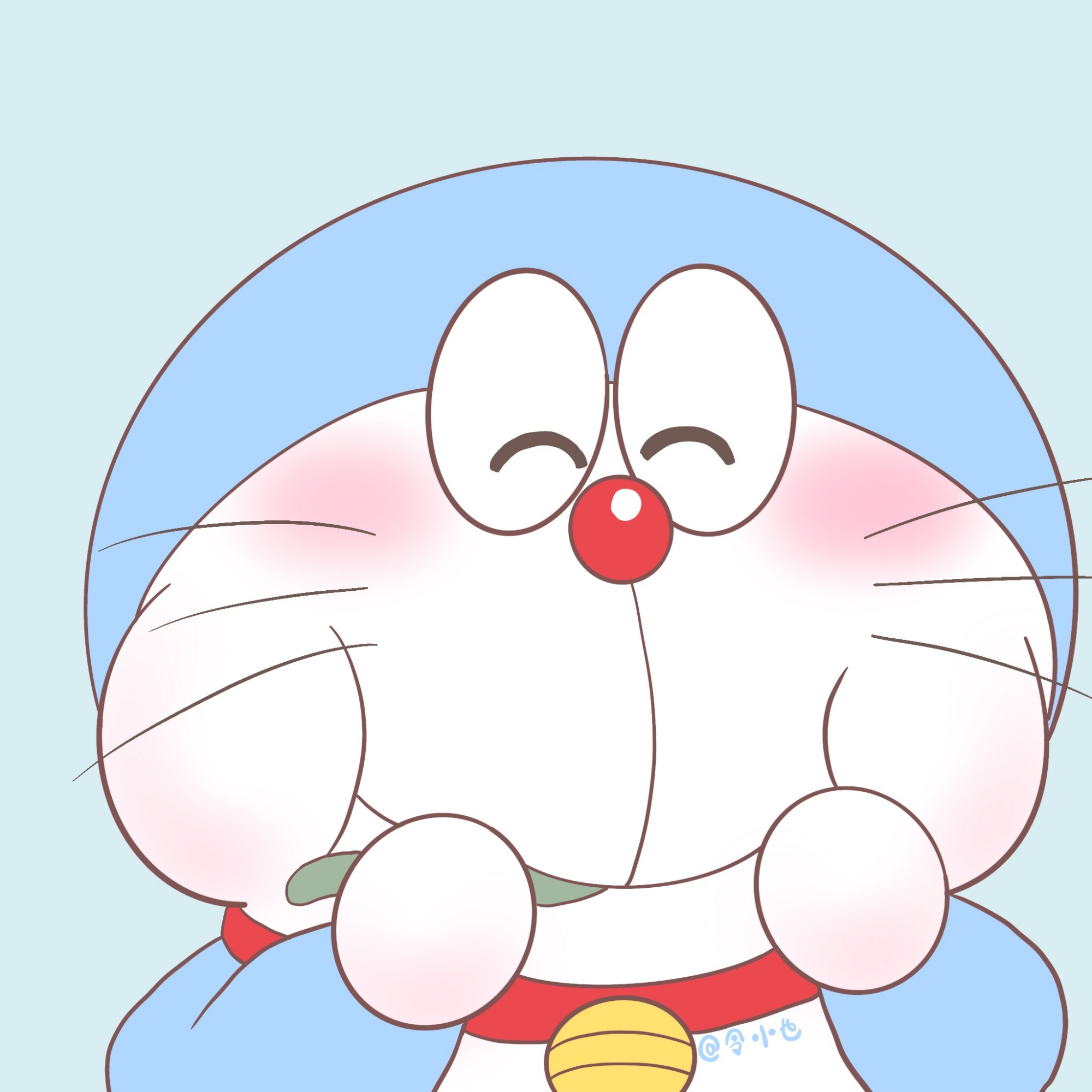 超可爱的卡通动漫手绘头像,机器猫,三只小熊