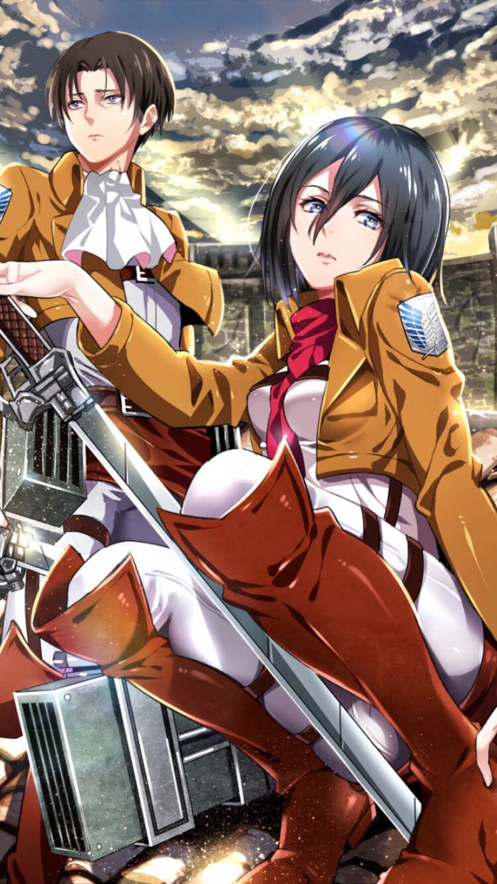 进击的巨人系列精美壁纸特辑!有多少人是因为三笠而入的坑