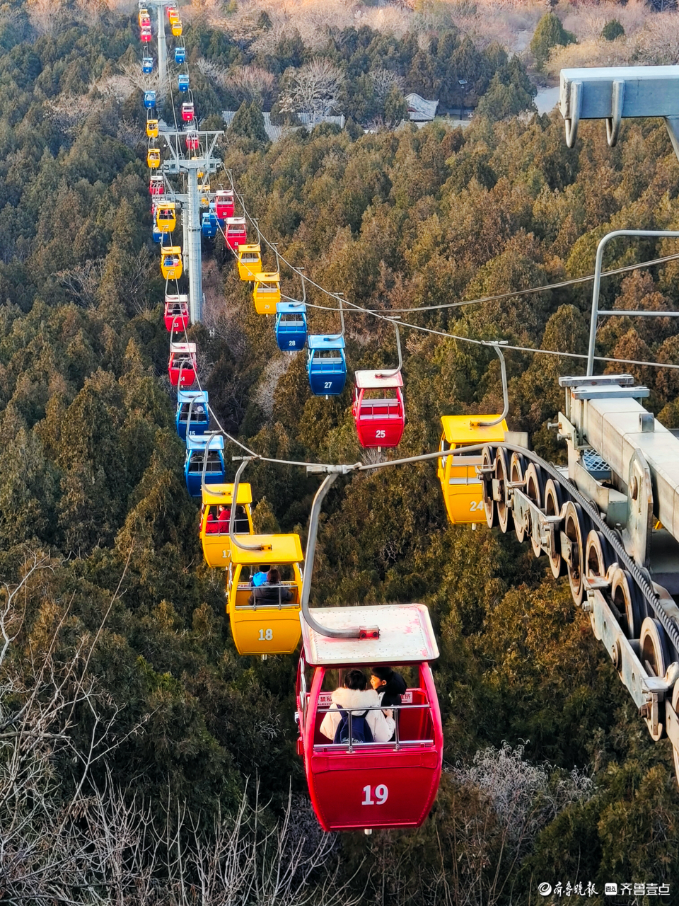 美"兔"秀秀|索道上游览美丽千佛山