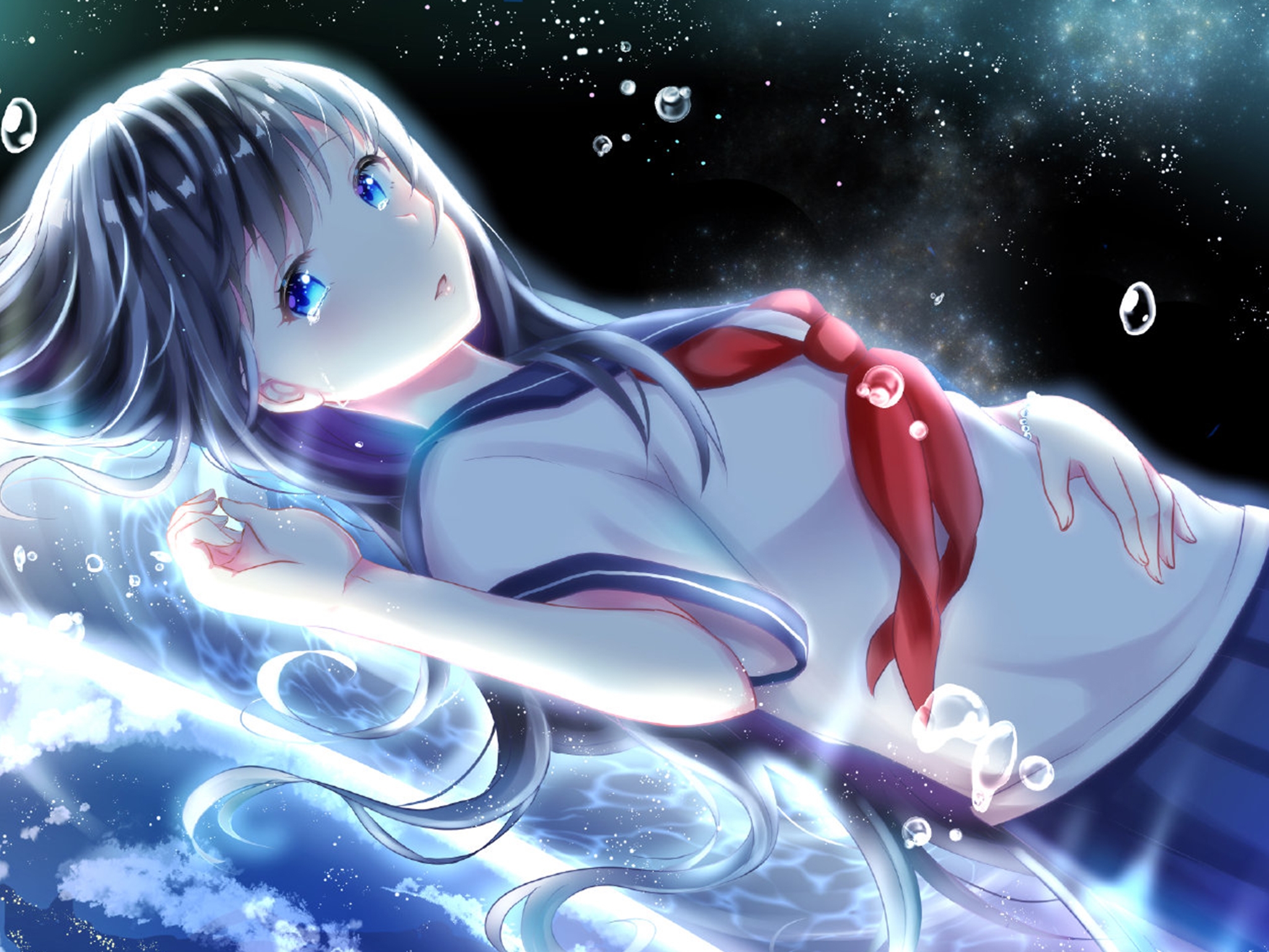 二次元动漫美女精美插画平板壁纸