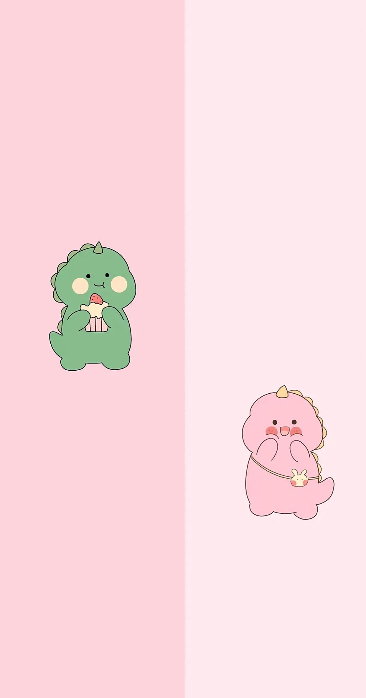 聊天背景图(6),清新可爱卡通左右分区式