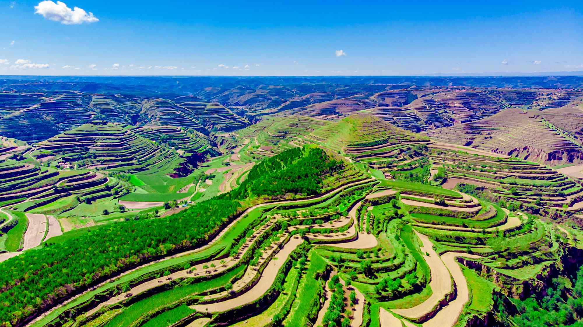 黄土高原地貌甘肃庆阳