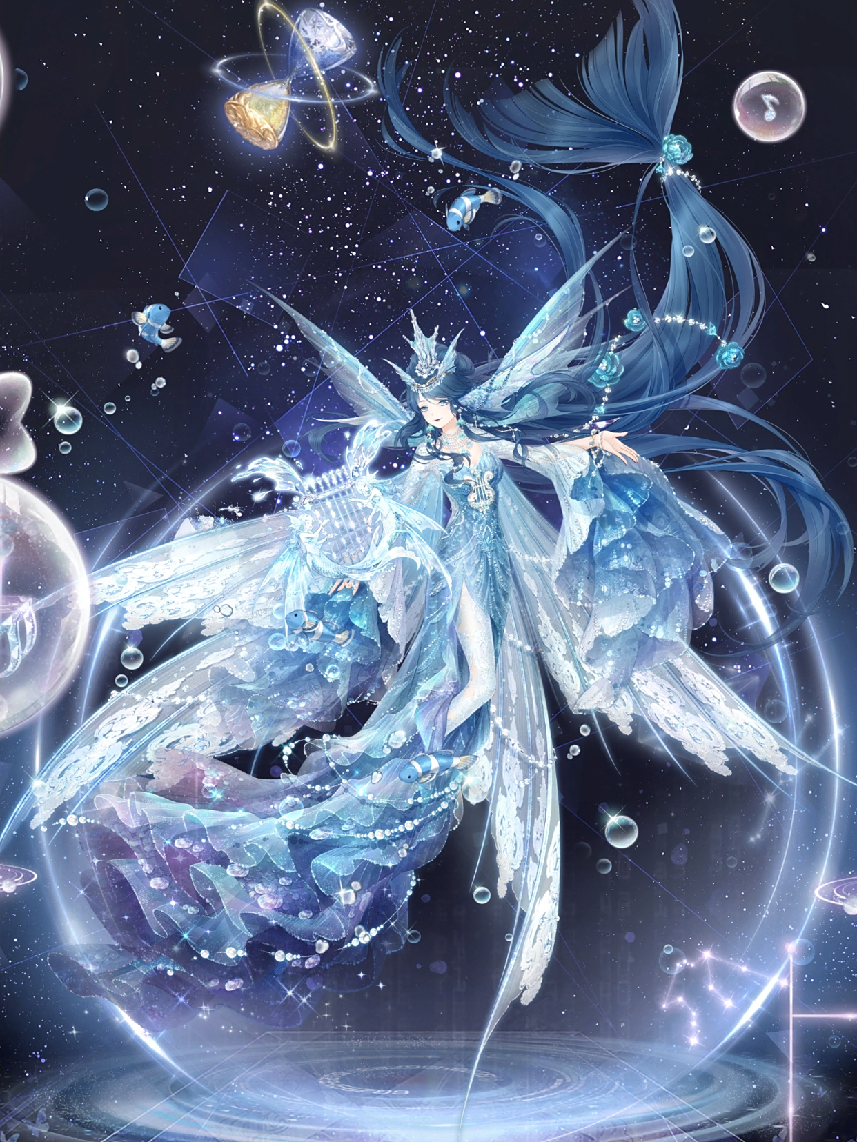 奇迹暖暖:鲛鱼套和小鲛人的美图安利,海中绝美的风景