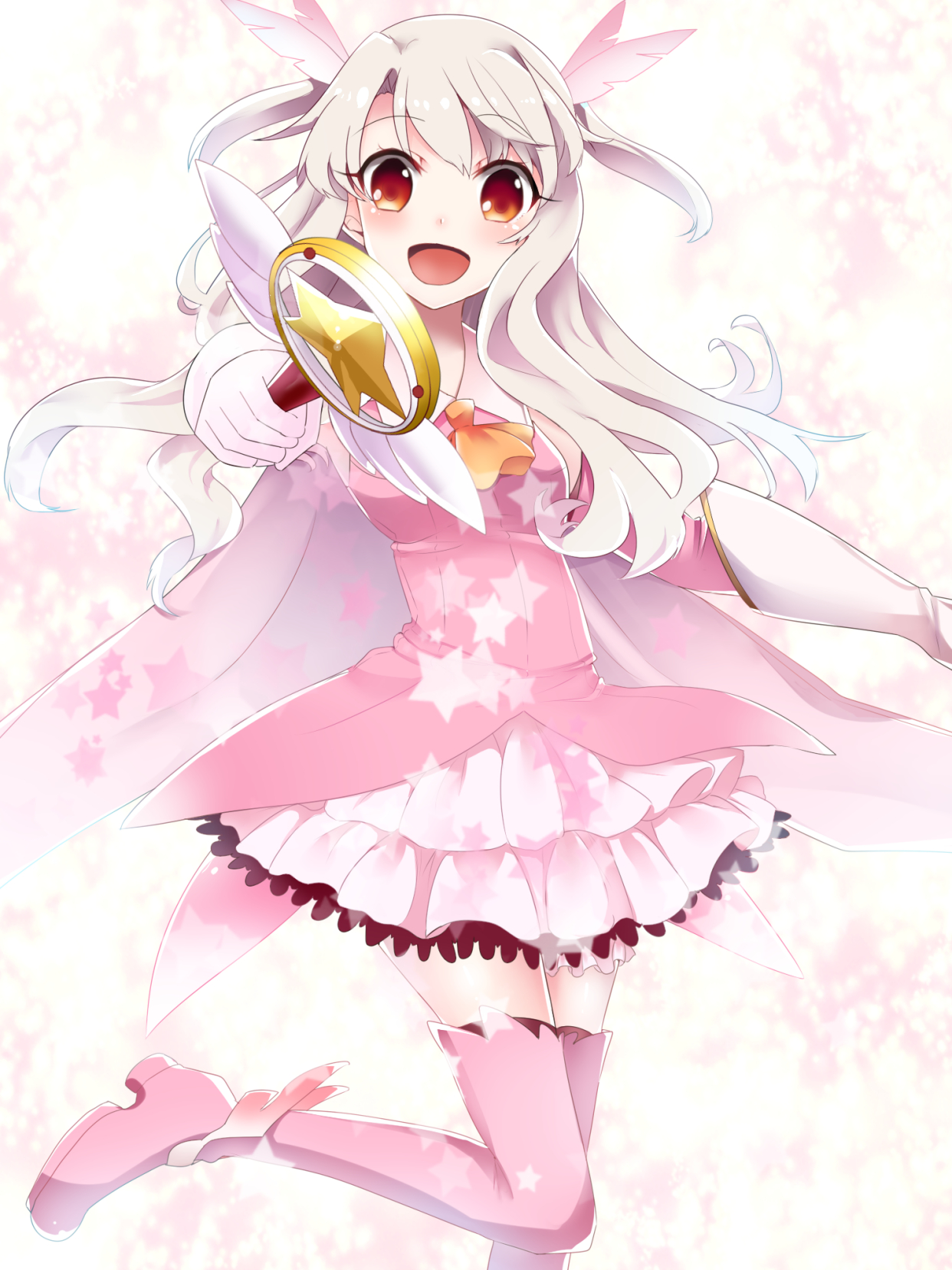 精选日漫《魔法少女》里美丽女主角"伊莉雅"的手绘插画壁纸