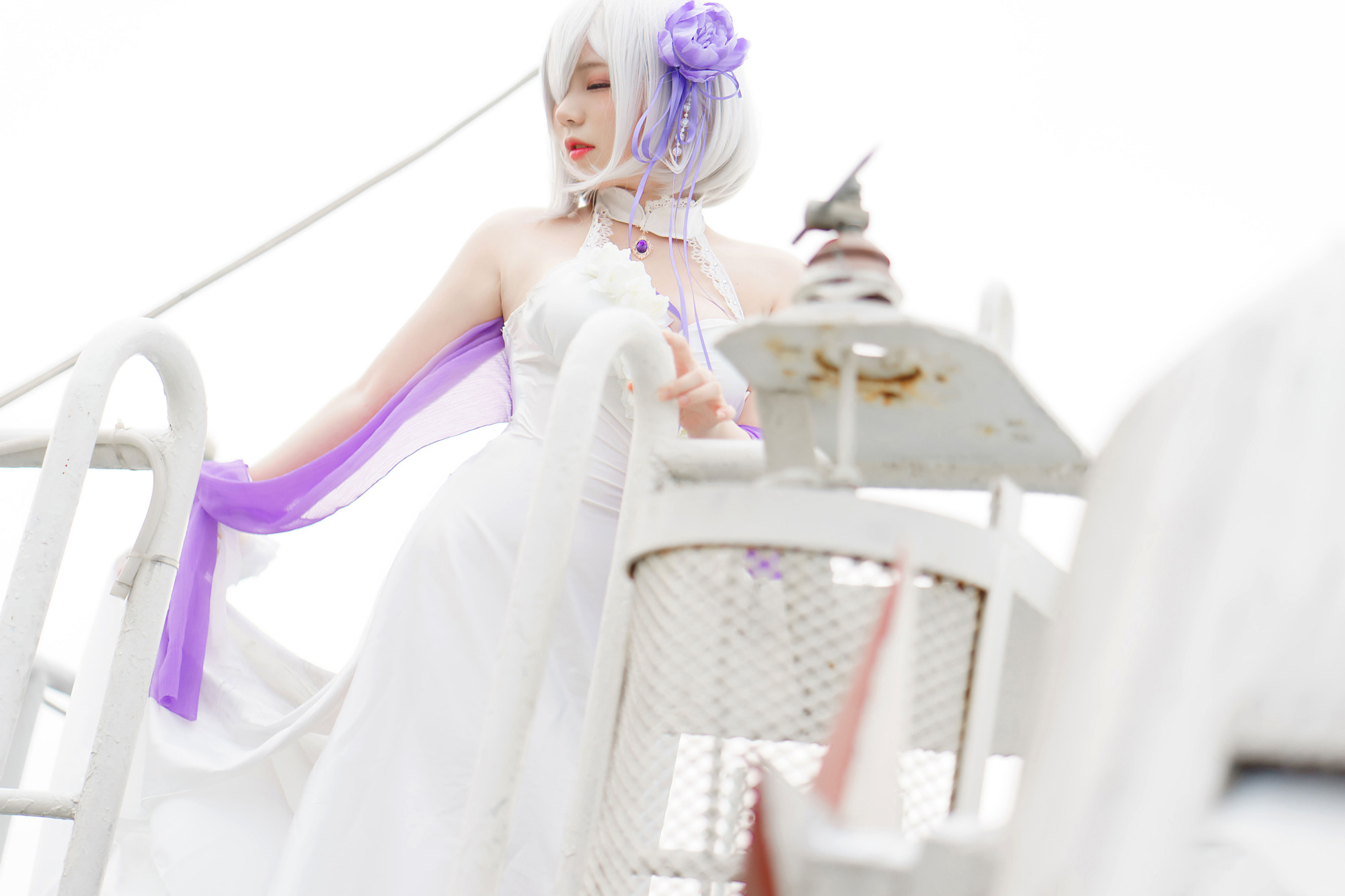 碧蓝航线天狼星cos,纯白蔷薇再好看,也比不了这一眼的心动