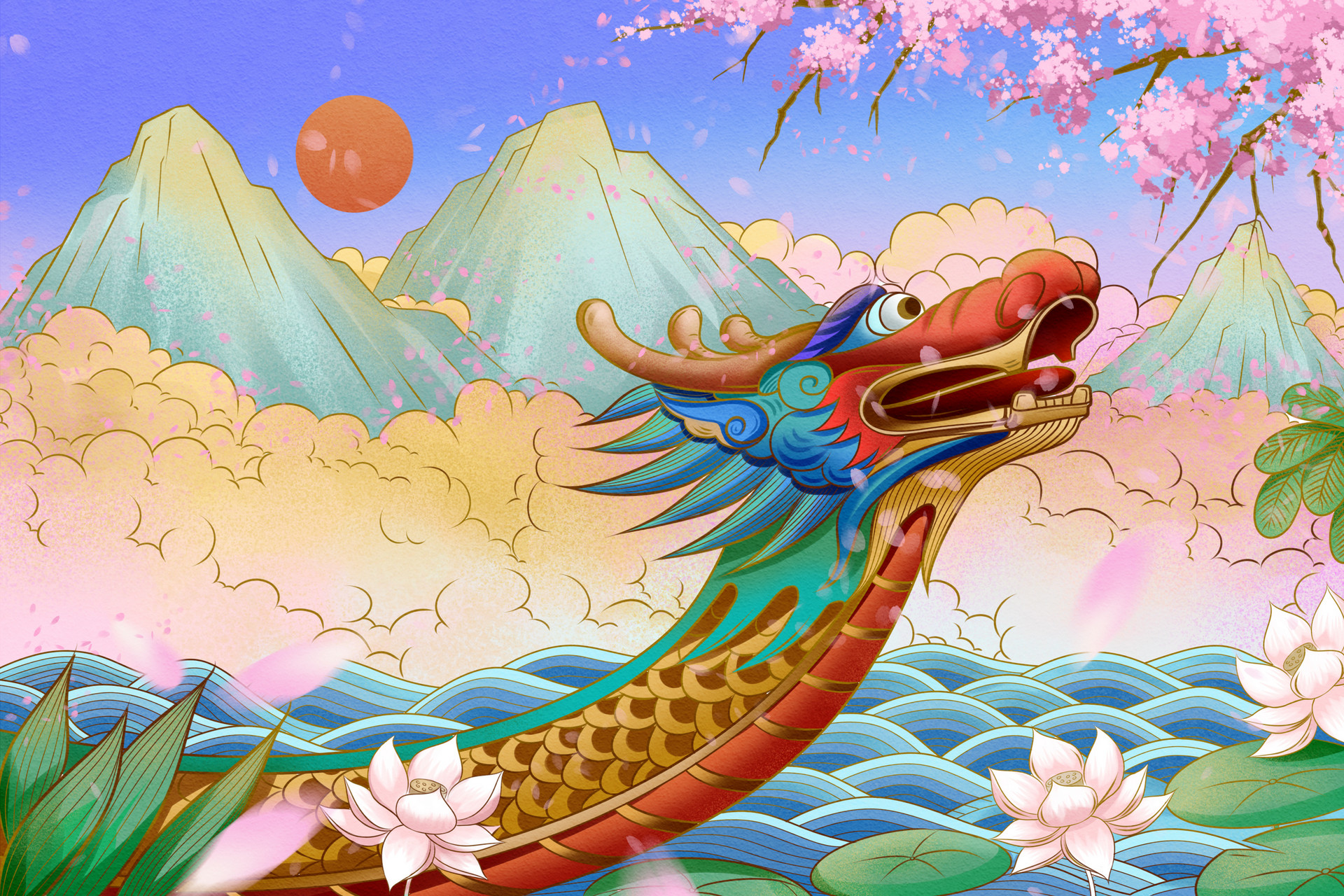 端午赛龙舟,粽头彩