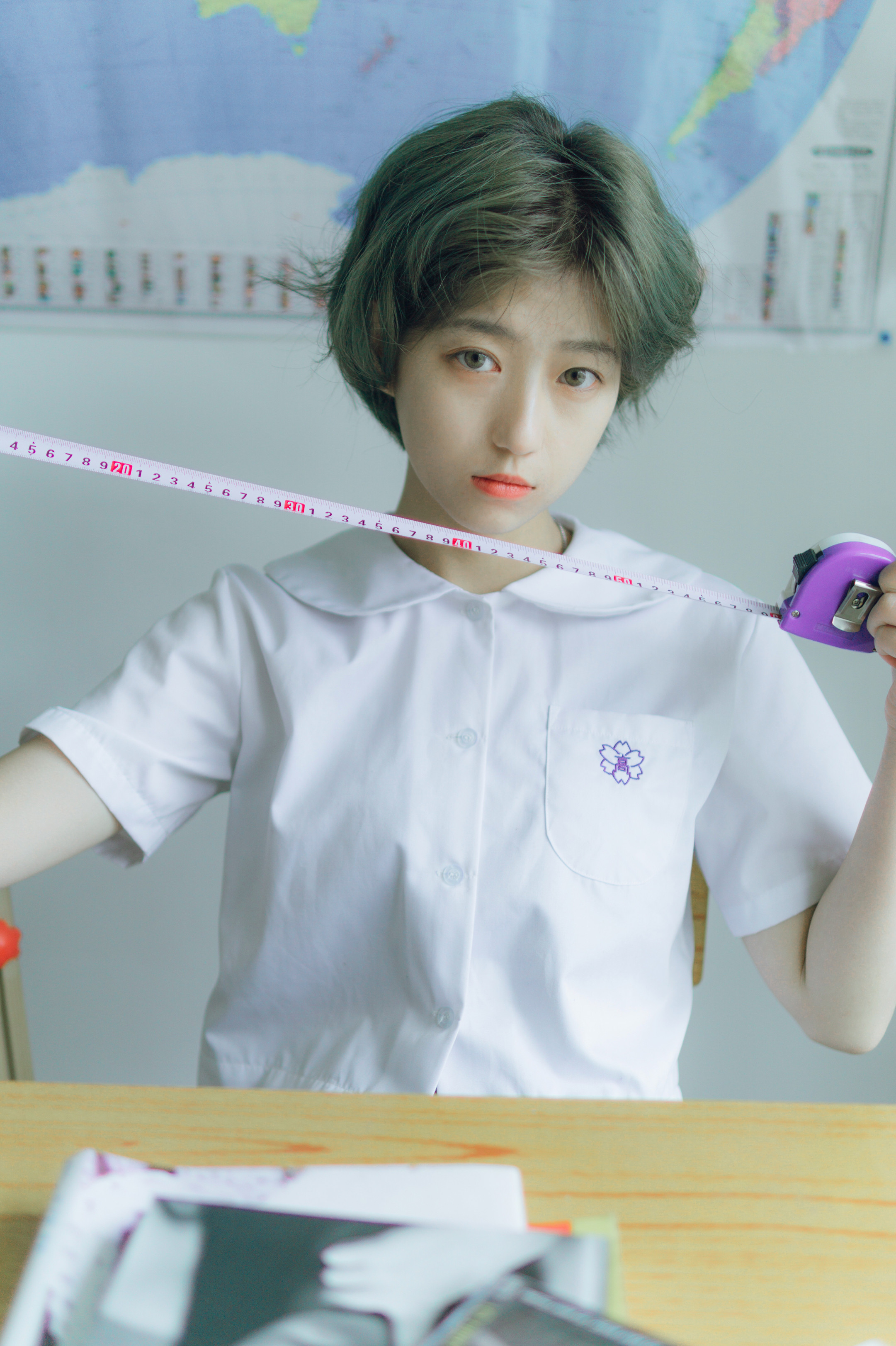 短发女孩的校园时光,可爱又俏皮