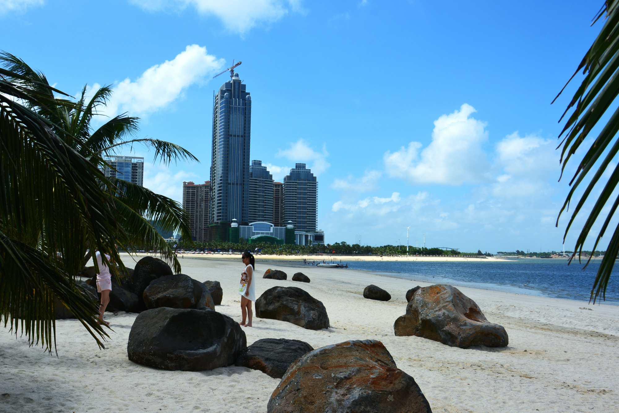 湛江金沙湾海滨浴场 免费的4a景区 有洁白的沙滩,蔚蓝的大海