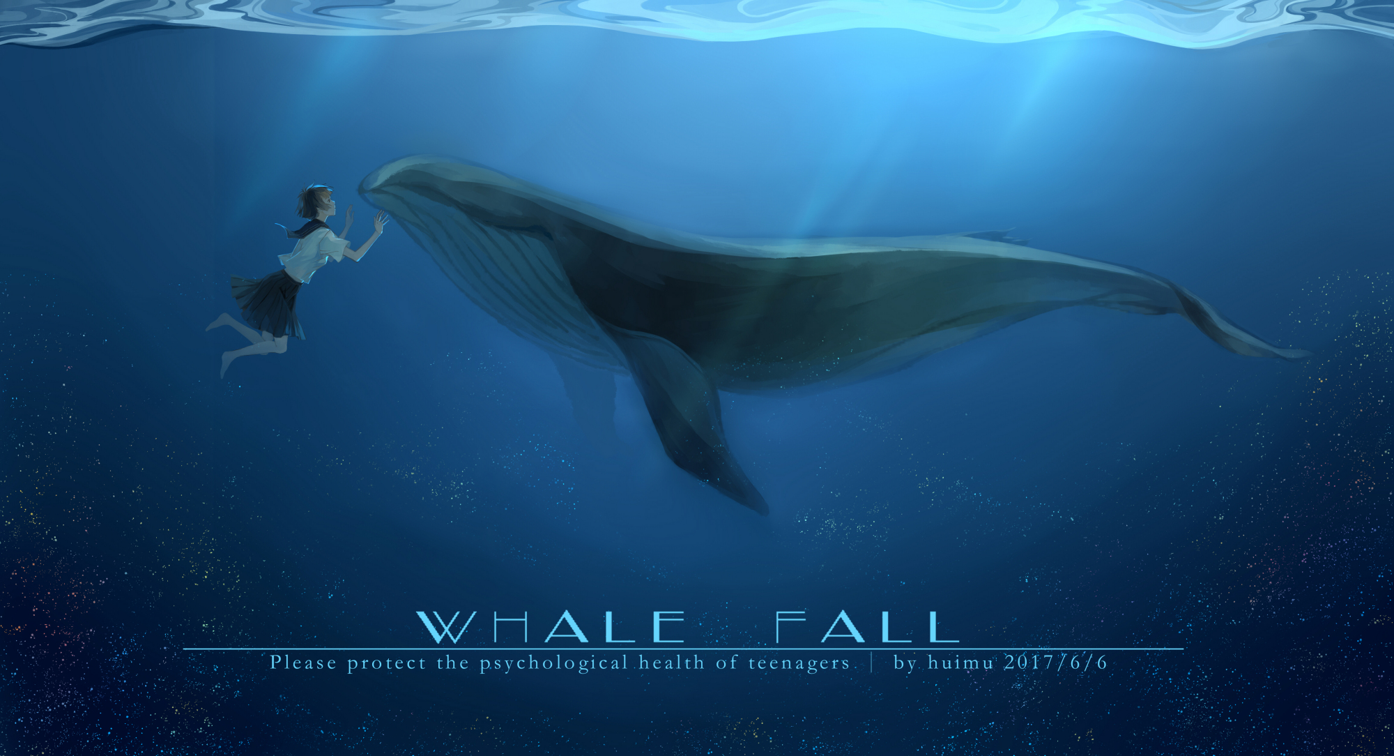 看了一百遍都看不够的鲸鱼插画壁纸,大自然的魅力太震撼人心了