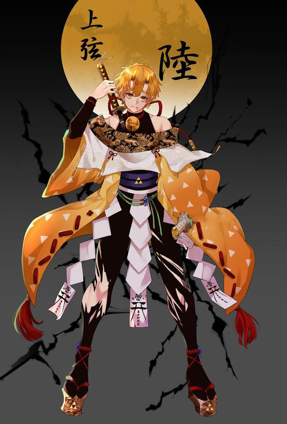 鬼灭之刃:人物角色美图精选,"咬竹子"炭治郎的造型可爱