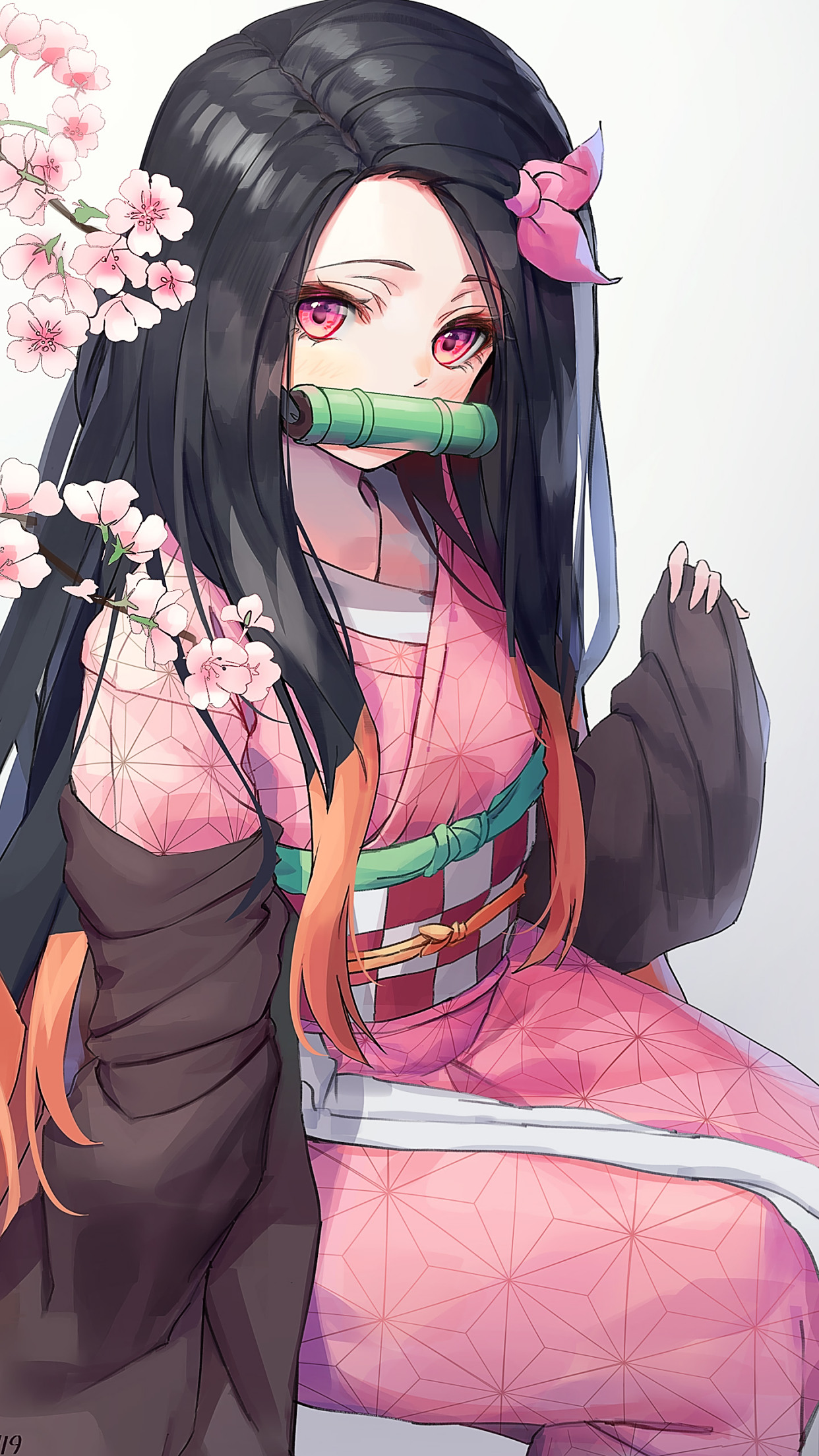 祢豆子高清手机壁纸分享,她美丽的身影说明鬼灭之刃不缺女人味吧