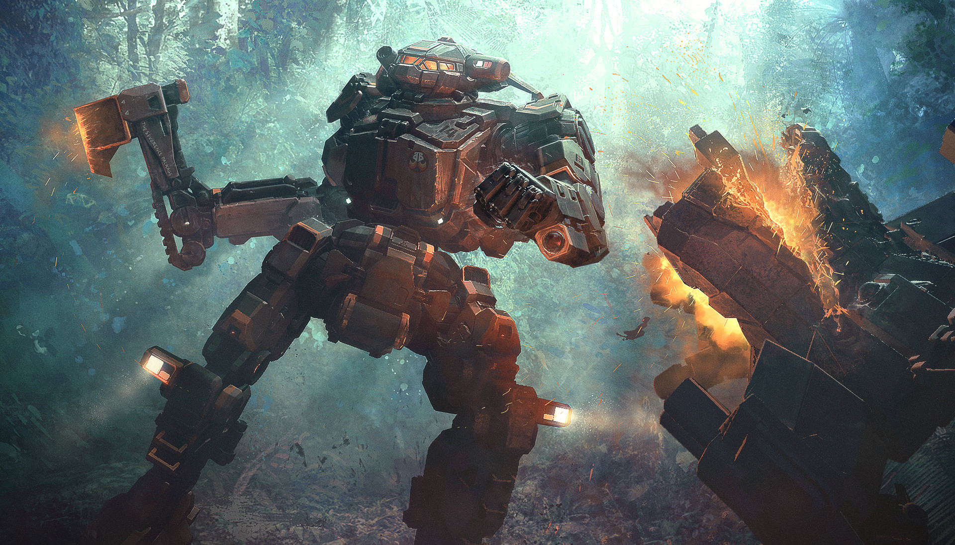 一组十分帅气的机械机甲插画作品欣赏!画面十分精美!