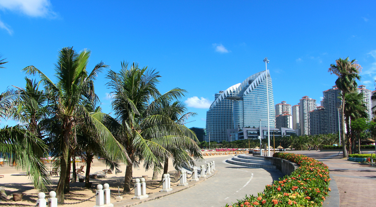 湛江金沙湾海滨浴场 免费的4a景区 有洁白的沙滩,蔚蓝的大海