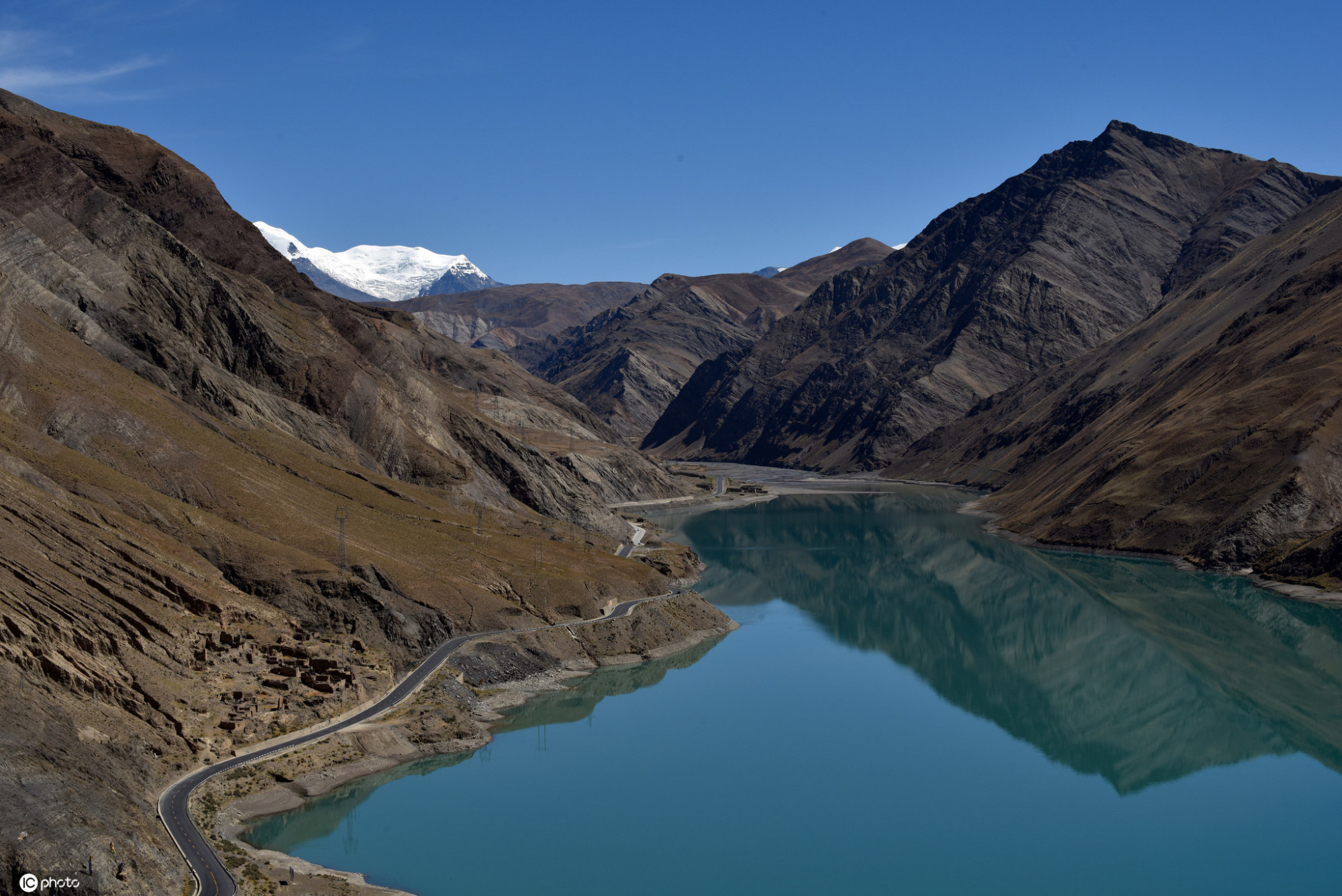 西藏江孜:满拉水库风光