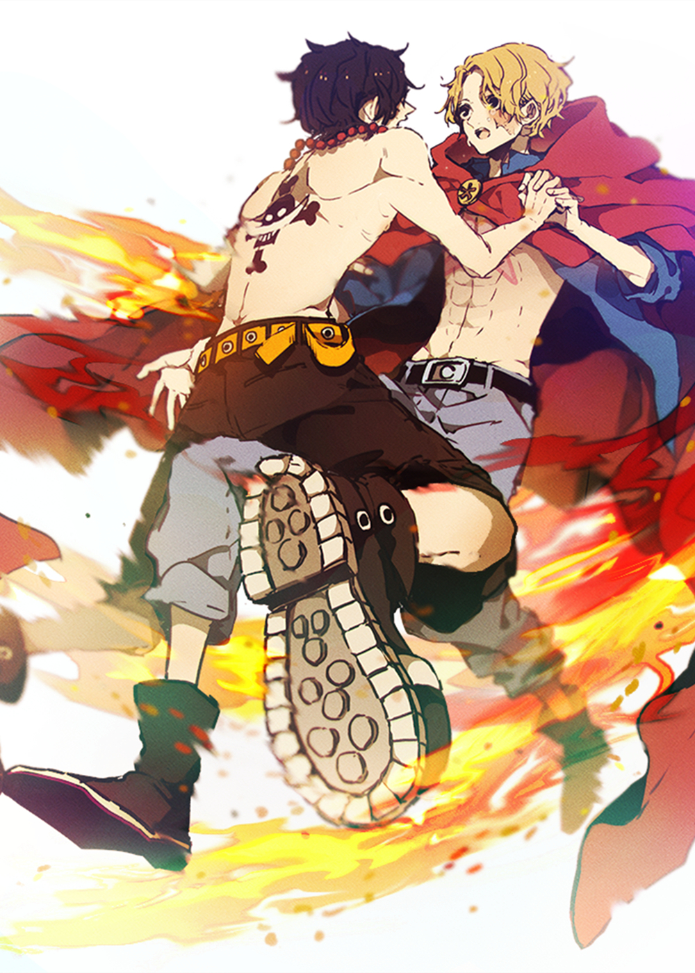 海贼王系列之"asl"精美插画图集!一世情,三兄弟,永不相忘