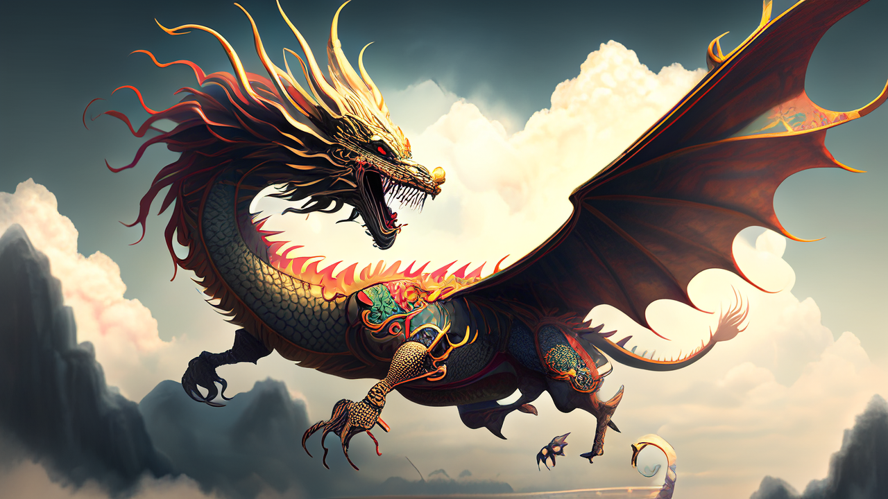 给大家分享ai画龙之作